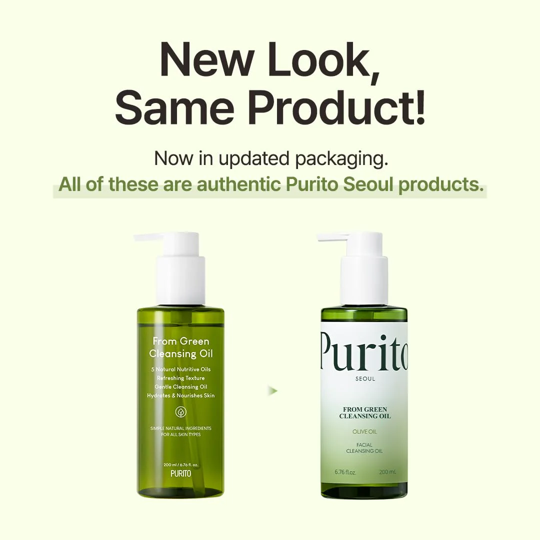 PURITO From Green Cleansing Oil, Fragrance-Free Makeup Remover for Face & Eyes, Gentle Vegan Oil Cleanser for Sunscreen & Waterproof Makeup, Cruelty-Free Korean Skin Care, 6.76 fl.oz / 200ml - Image 5