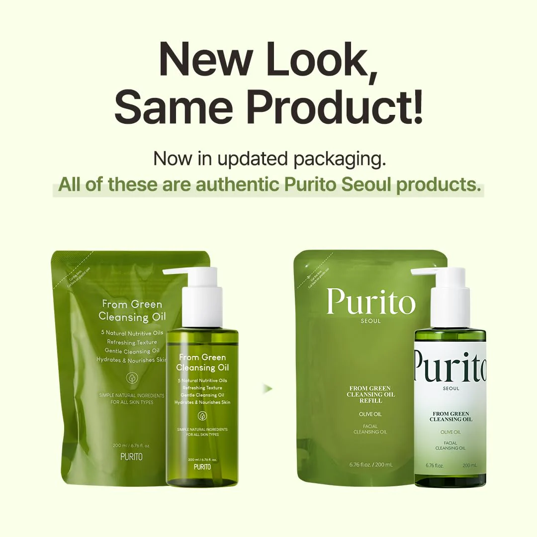 PURITO From Green Cleansing Oil Set(Original+Refill), Fragrance-Free, Gentle Vegan Oil Cleanser for Face & Eyes, for Sunscreen & Waterproof Makeup, Cruelty-Free Korean Skin Care 13.52 fl.oz / 400ml - Image 5