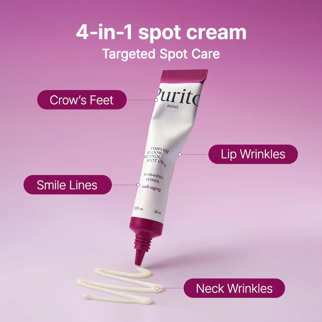 PURITO SEOUL Timeless Bloom Retinol Spot Cream, Korean Jeju Hydrangea, for Sensitive Skin, Retinol Cream, Wrinkle Reduction, Anti Aging Face Cream, K-Beauty, 30ml 1fl.oz - Image 5