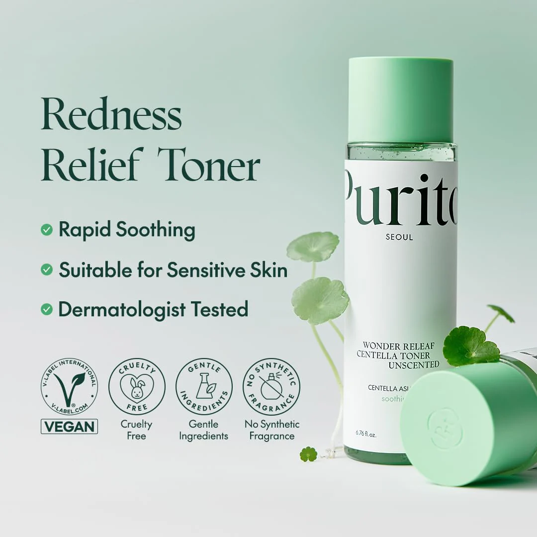 PURITO Seoul Wonder Releaf Centella Toner Unscented Korean Centella, for Sensitive Skin, Soothing, Facial Toner for face, K-Beauty, 200ml 6.76 fl.oz - Image 6