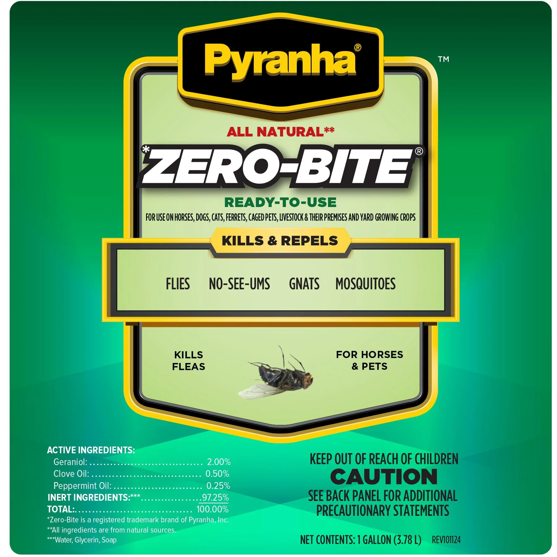 PYRANHA Zero-Bite All Natural Fly Spray - Ready to Use Water Based Repellent for Horses, Dogs, Cats, Ferrets, Caged Pets, Livestock | Repels Flies, Gnats, Mosquitoes, No-See-UMS - Image 3