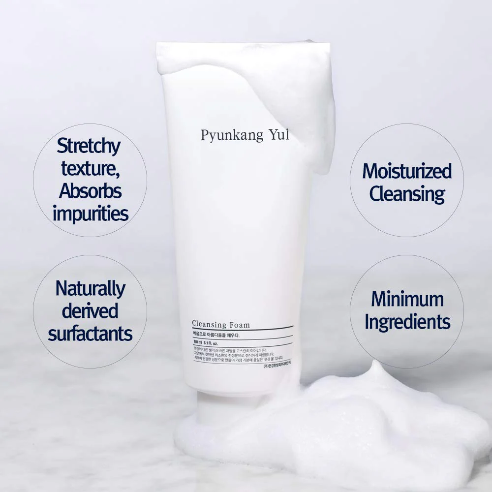 PYUNKANG YUL Cleansing Foam - Korean Facial Wash for All Skin Types - Zero-irritation Face Washer extracted from Coconut - Moisturized Skin & Creating Moisture Barrier after Cleansing - 5.1 Fl. Oz - Image 8