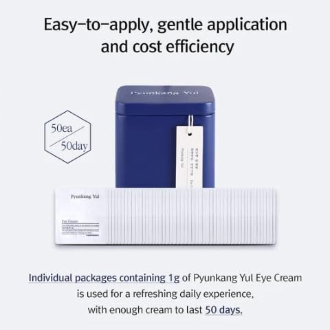 Pyunkang Yul PKY Eye Cream - Deep Nourishing Eye Moisturizer Cream, Healthy Ingredients from Shea Butter, Saponin, Isoflavonoid for Vitality, Elasticity, Stocking Filler -1Day for 1Pack x 50pcs - Image 7