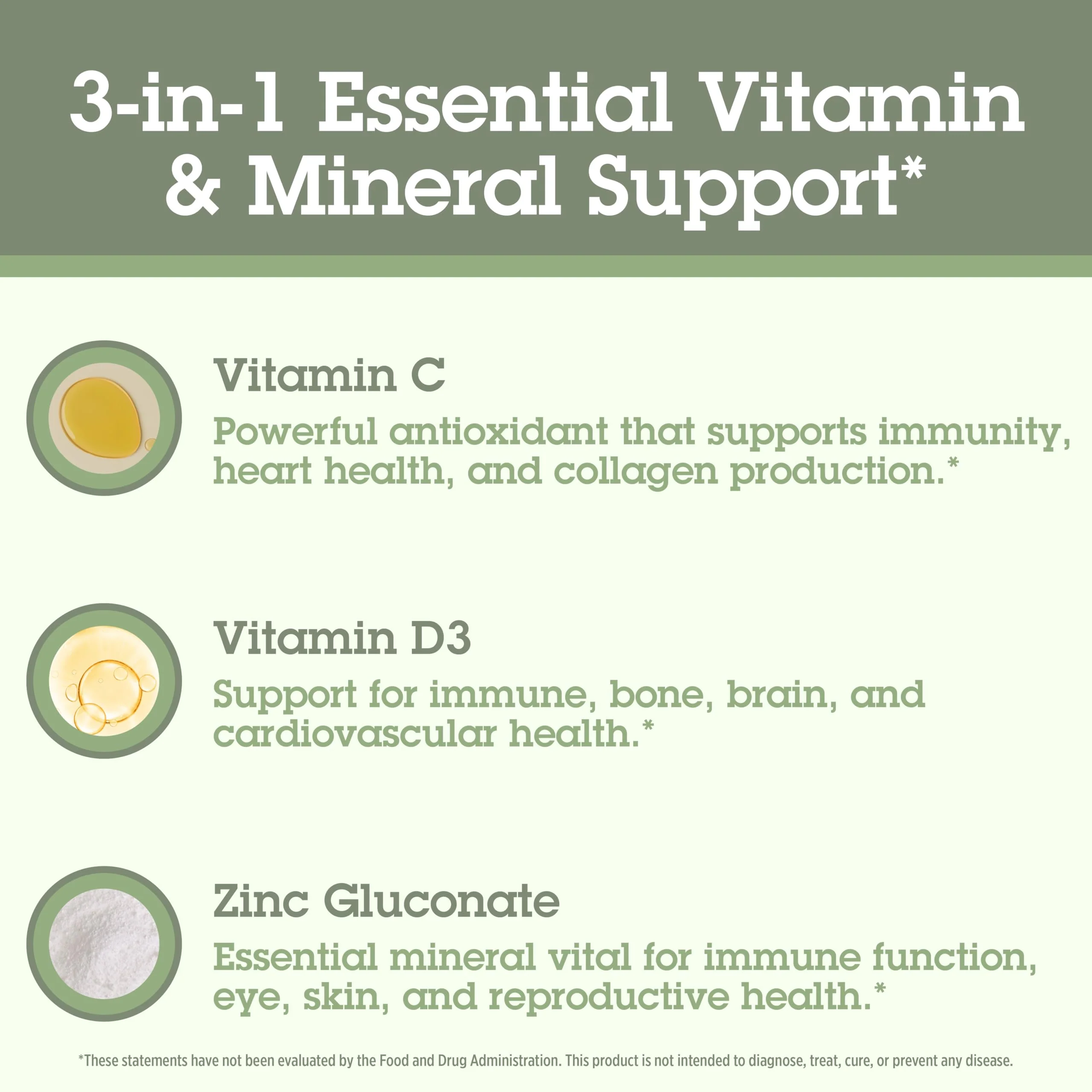 Quantum Health CDZ Immune Support Supplement Vitamin C 500 mg, Vitamin D 1000 IU Plus Zinc 15 mg Powerful Whole Body Wellness Support Complex - Daily Immunity Boost for Women & Men - 60 Capsules - Image 7