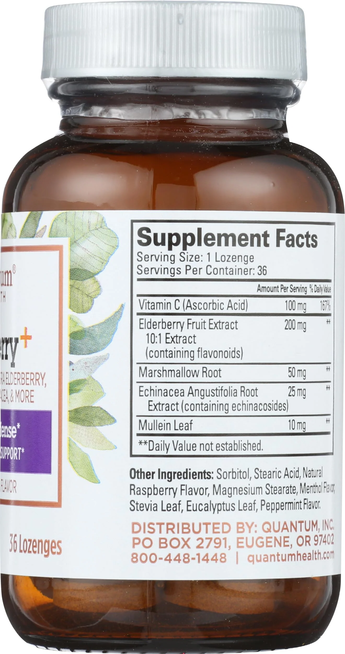 QUANTUM HEALTH Raspberry Elderberry Lozenges, 36 CT - Image 3