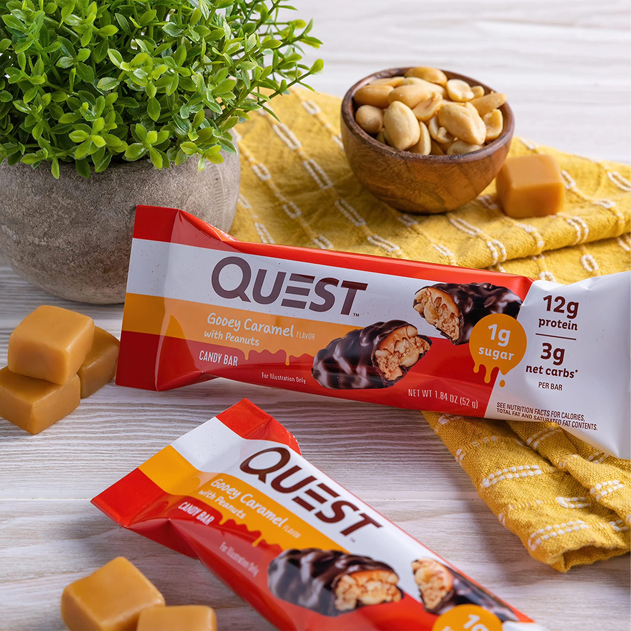 Quest Nutrition Candy Bars Gooey Caramel with Peanuts (12 Bars) - Image 3
