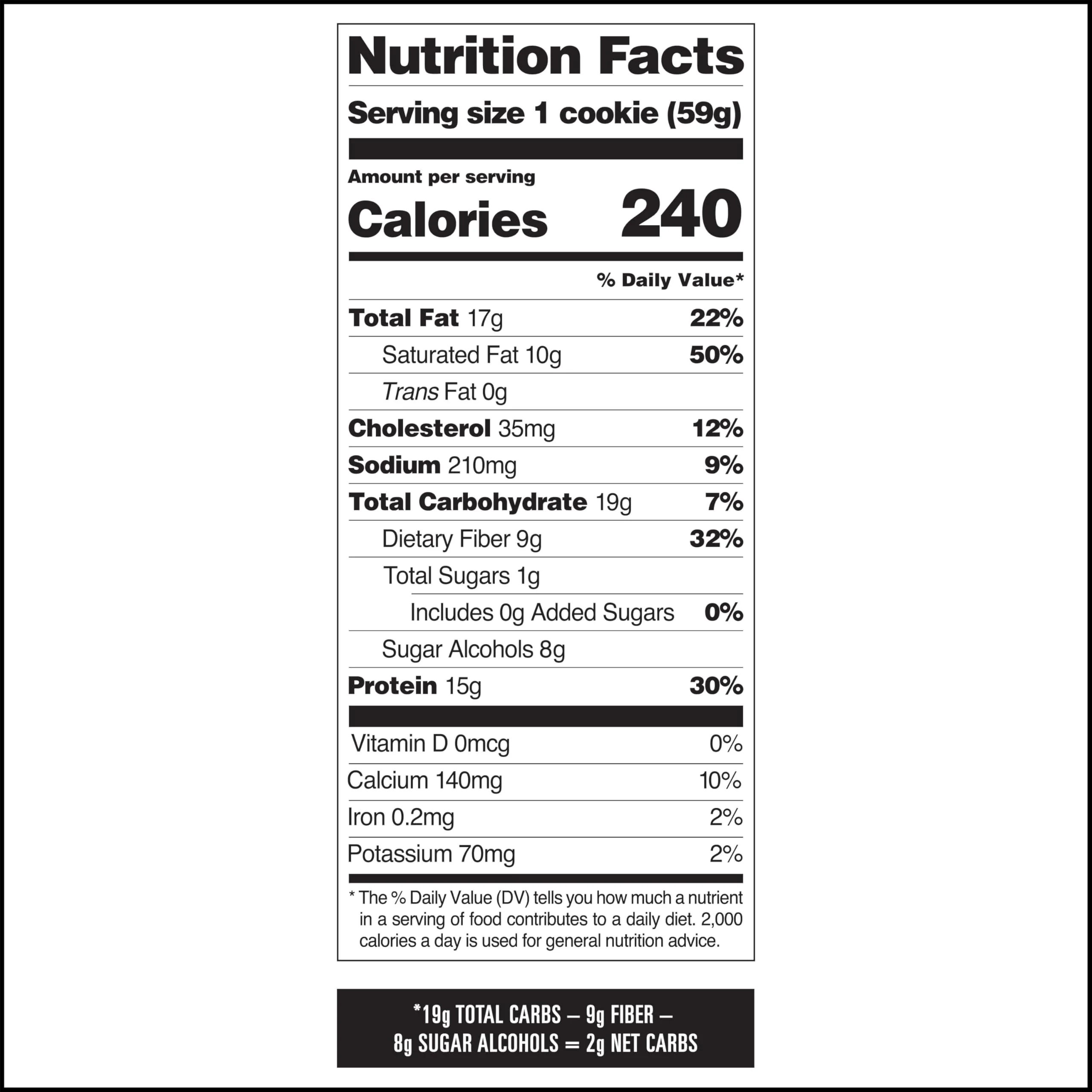 Quest Nutrition Chocolate Chip Protein Cookie, 15g Protein, 1g Sugar, 2g Net Carbs, Keto Friendly, High Protein, Low Carb; 12 Count - Image 3