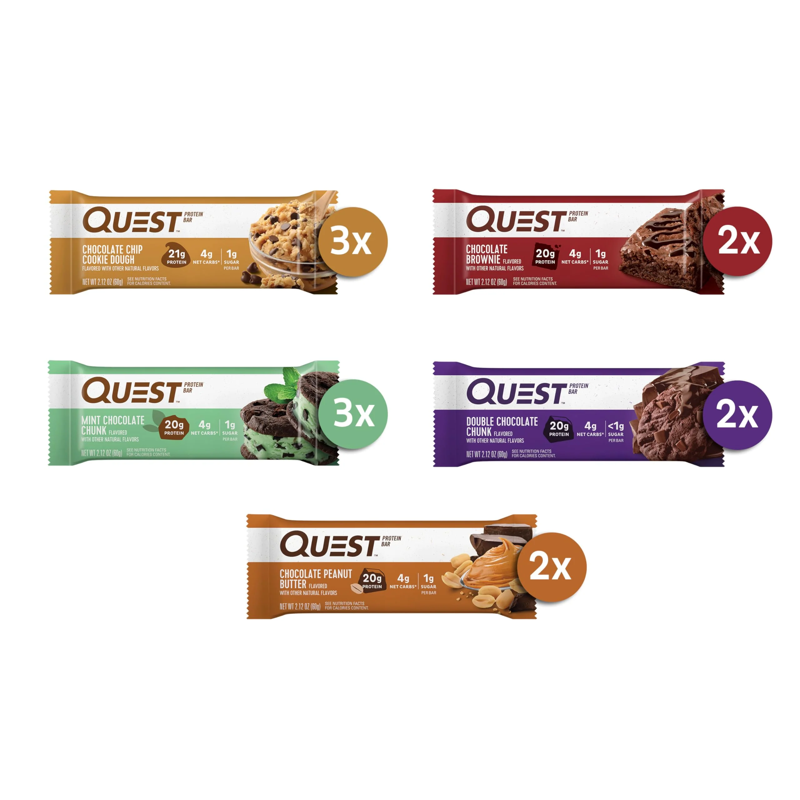 Quest Nutrition Chocolate Lovers Variety Pack, High Protein, Low Carb, Gluten Free, Keto Friendly, 12 Count - Image 5