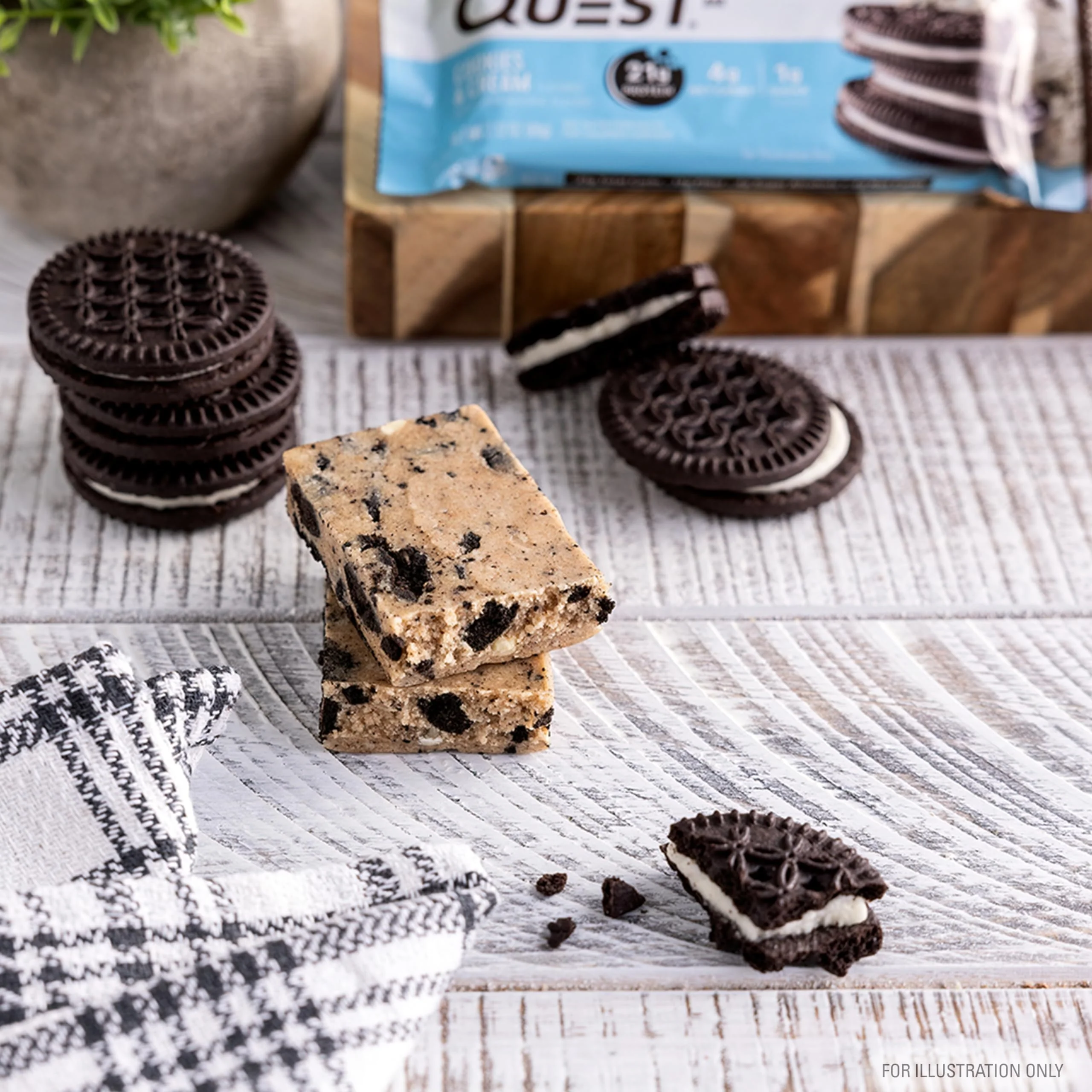 Quest Nutrition Cookies & Cream Protein Bars, 21g Protein, 1g Sugar, 4g Net Carb, High Fiber, Gluten Free, Keto Friendly, 12 Count - Image 5