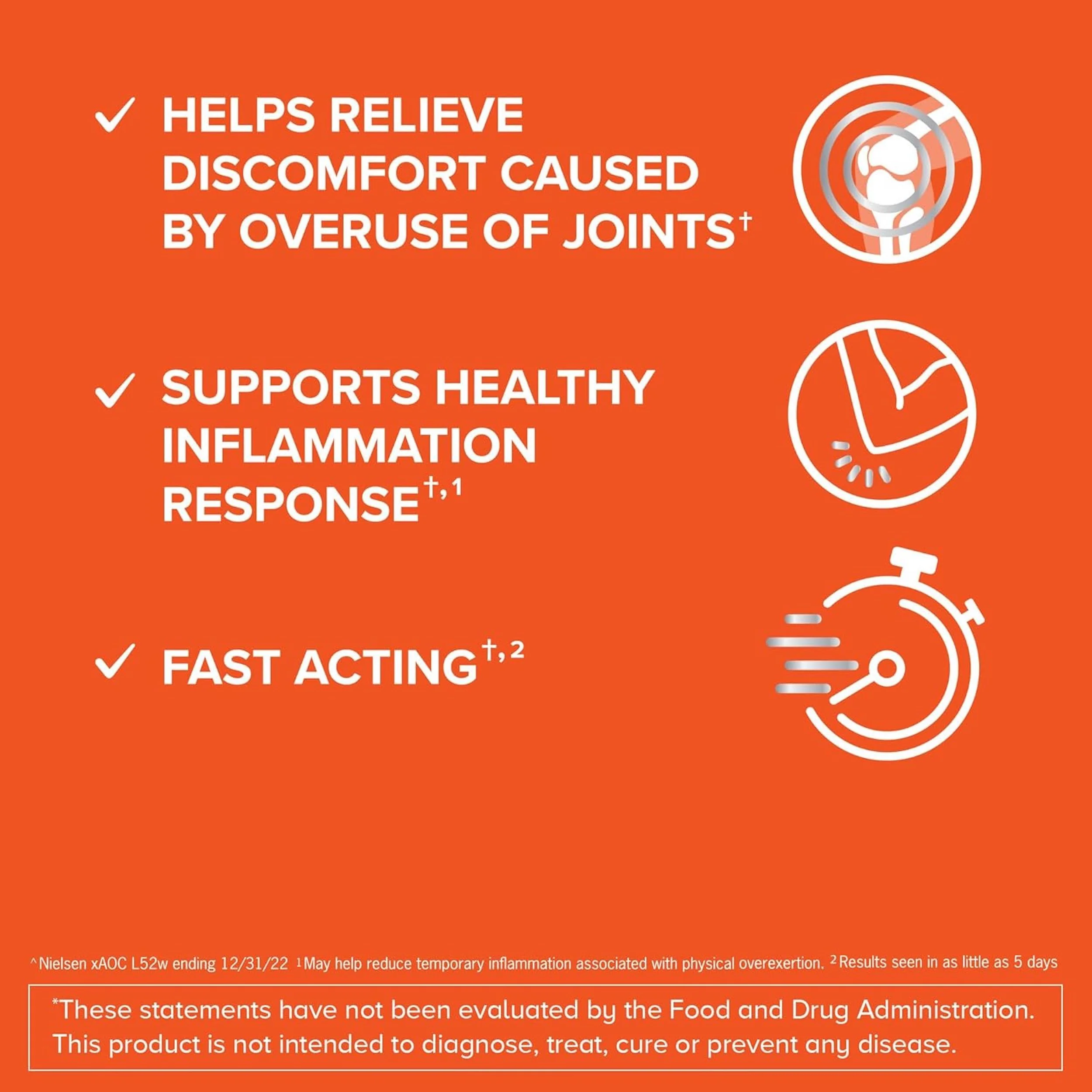 Qunol 5-in-1 Joint Support Supplement, Fast Acting, One Pill Dose, Support Healthy Inflammation Response & Discomfort Caused by Overuse of Joints, Alternative to Glucosamine Chondroitin MSM, 60 Count - Image 4