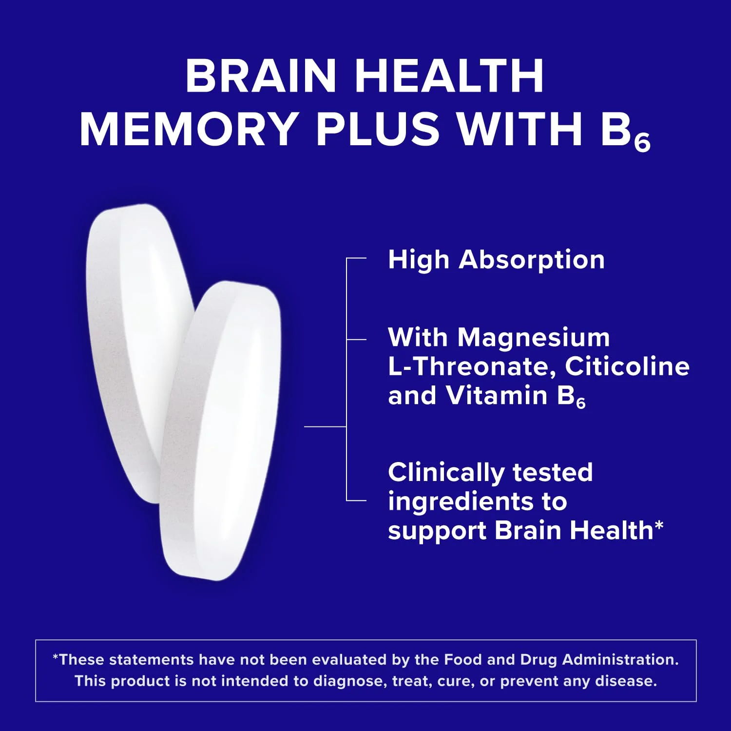 Qunol Brain Health Memory Plus with B6, Magnesium L-Threonate & Citicoline, Clinically Tested Ingredients to Improve Memory, Focus, Attention and Productivity, 60 Count (Pack of 1) - Image 9