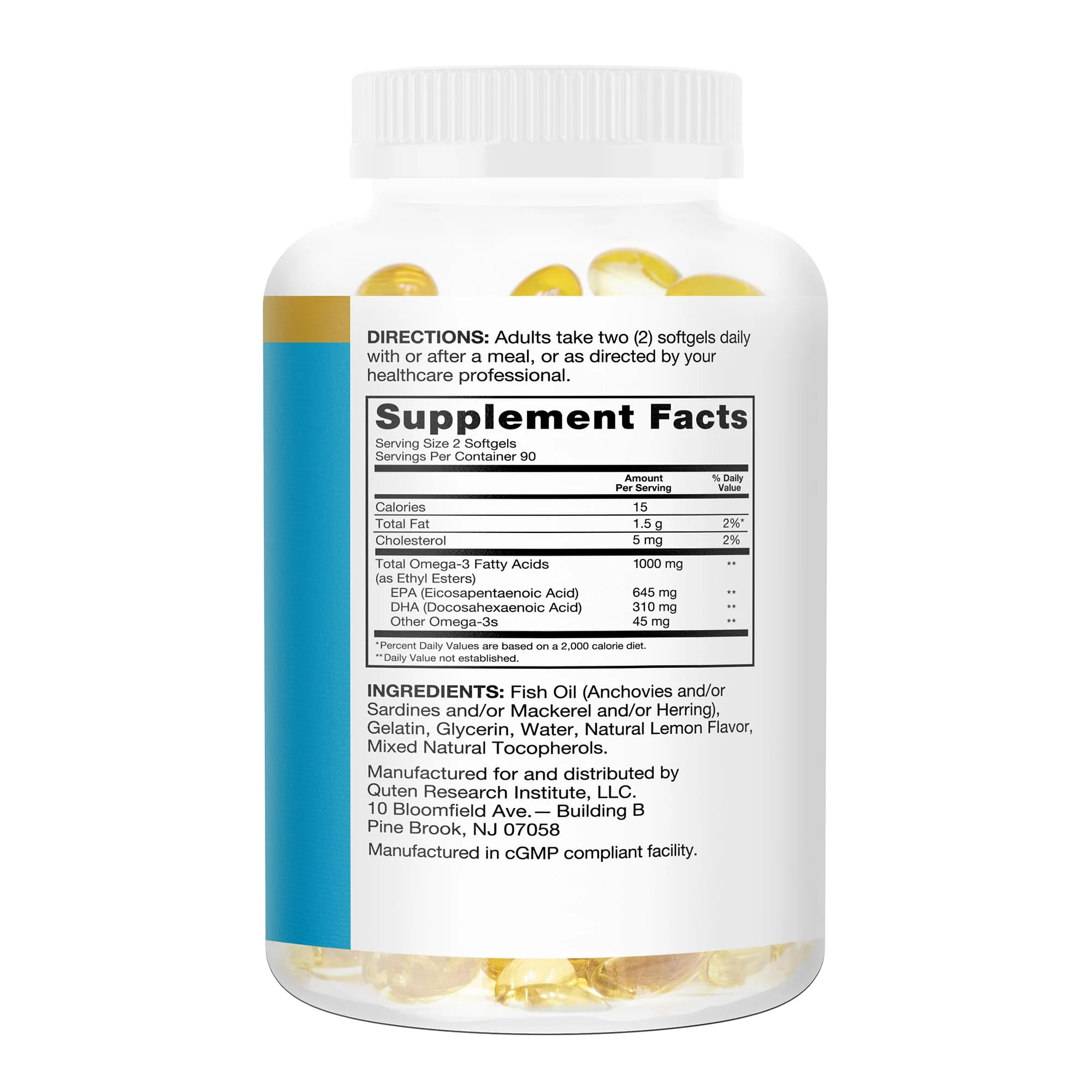 Qunol Fish Oil Omega 3 Mini Softgels, 1000mg Omega 3 EPA + DHA, Ultra Pure Supplements, Heart Health Support, Lemon Flavor, Easy to Swallow Minis, 3 Month Supply, 180 Count - Image 3