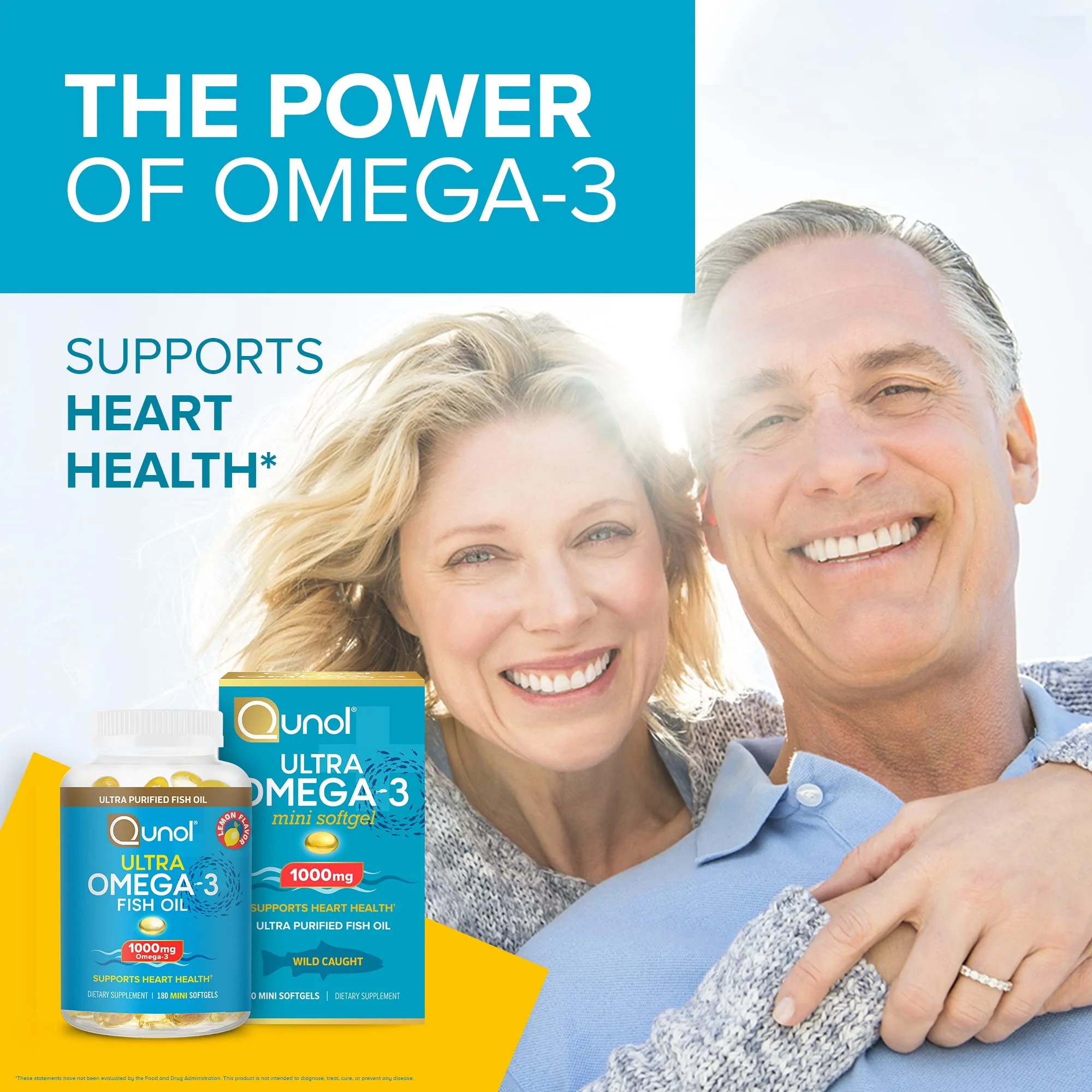 Qunol Fish Oil Omega 3 Mini Softgels, 1000mg Omega 3 EPA + DHA, Ultra Pure Supplements, Heart Health Support, Lemon Flavor, Easy to Swallow Minis, 3 Month Supply, 180 Count - Image 5