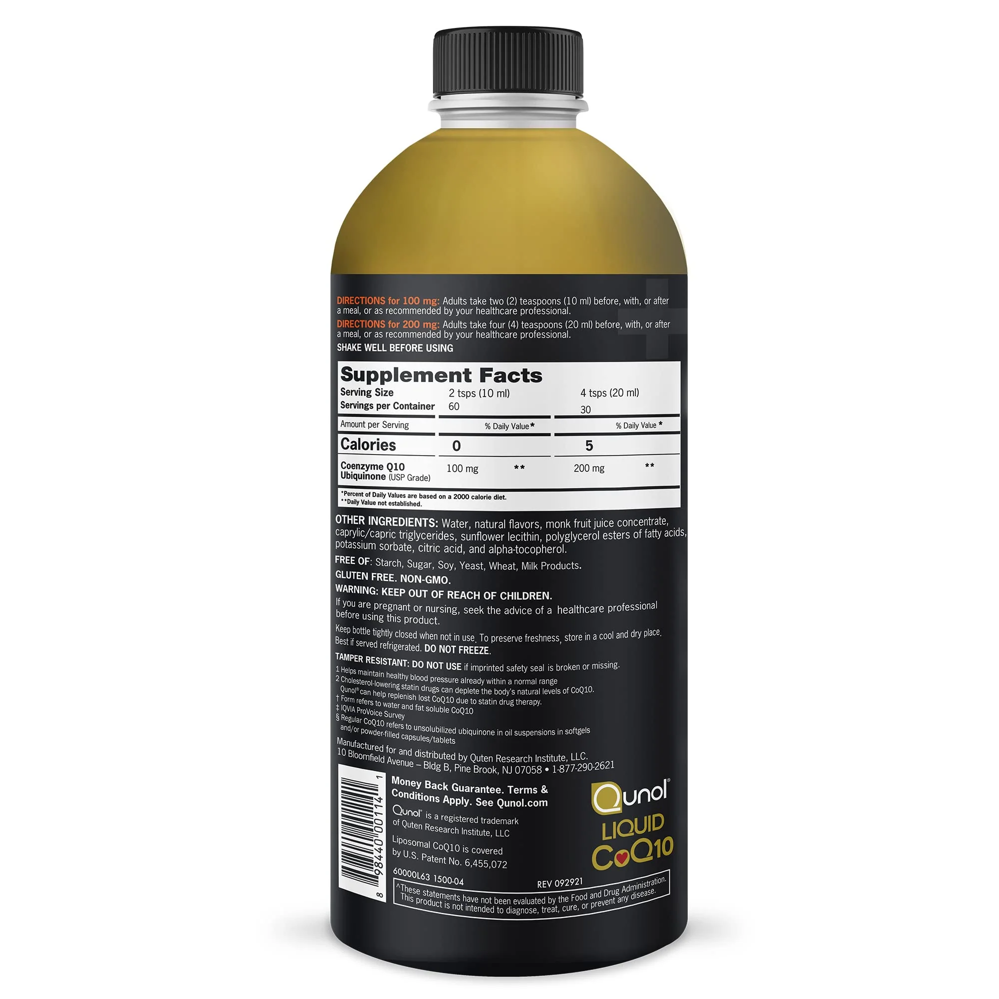 Qunol Liquid CoQ10 100mg, Superior Absorption Natural Supplement Form of Coenzyme Q10, Antioxidant for Heart Health, Orange Pineapple Flavored, 60 Servings, 20.3 oz Bottle - Image 2