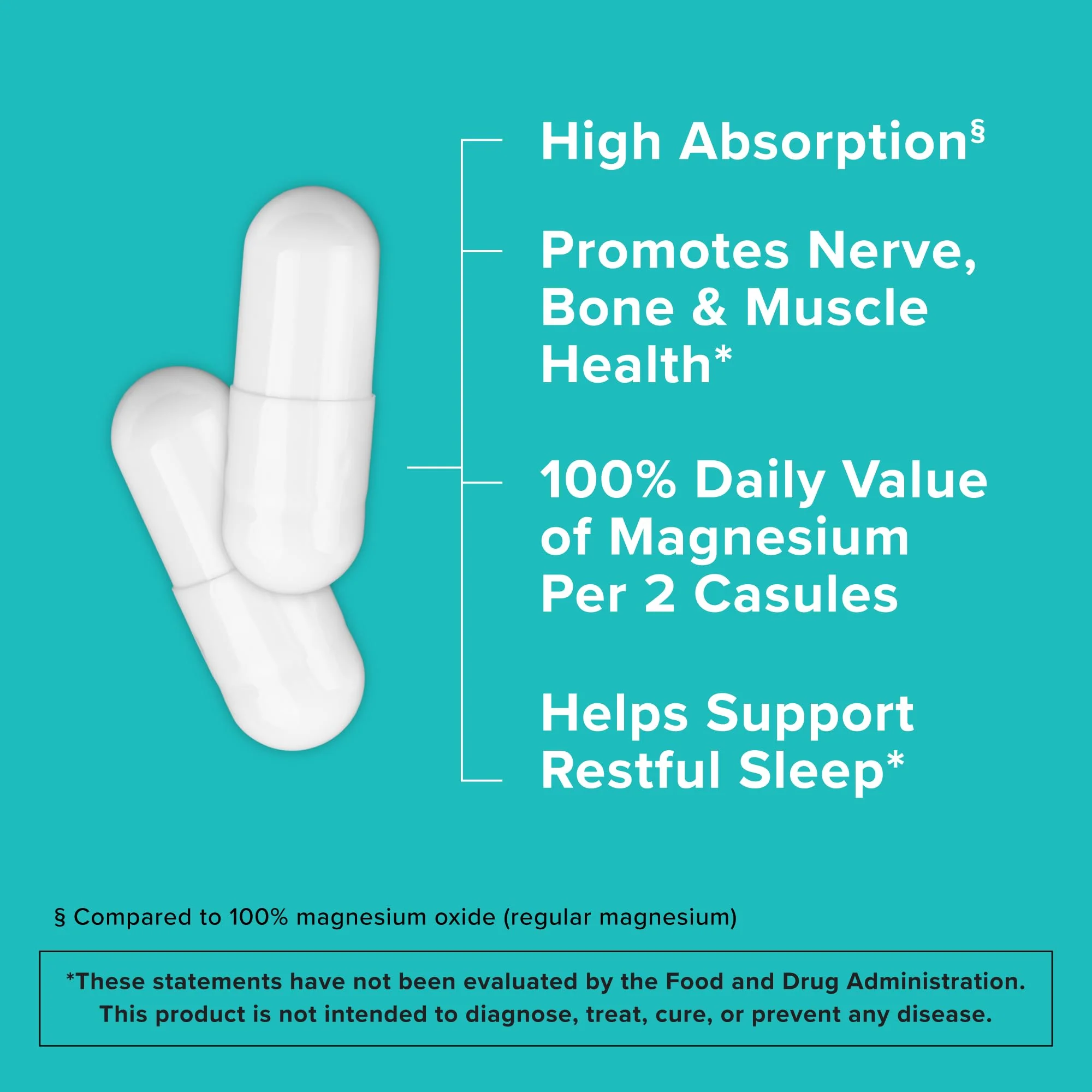Qunol Magnesium Capsules 420mg, High Absorption Magnesium Supplement, Extra Strength, Bone and Muscle Health Supplement, 120 Count - Image 10