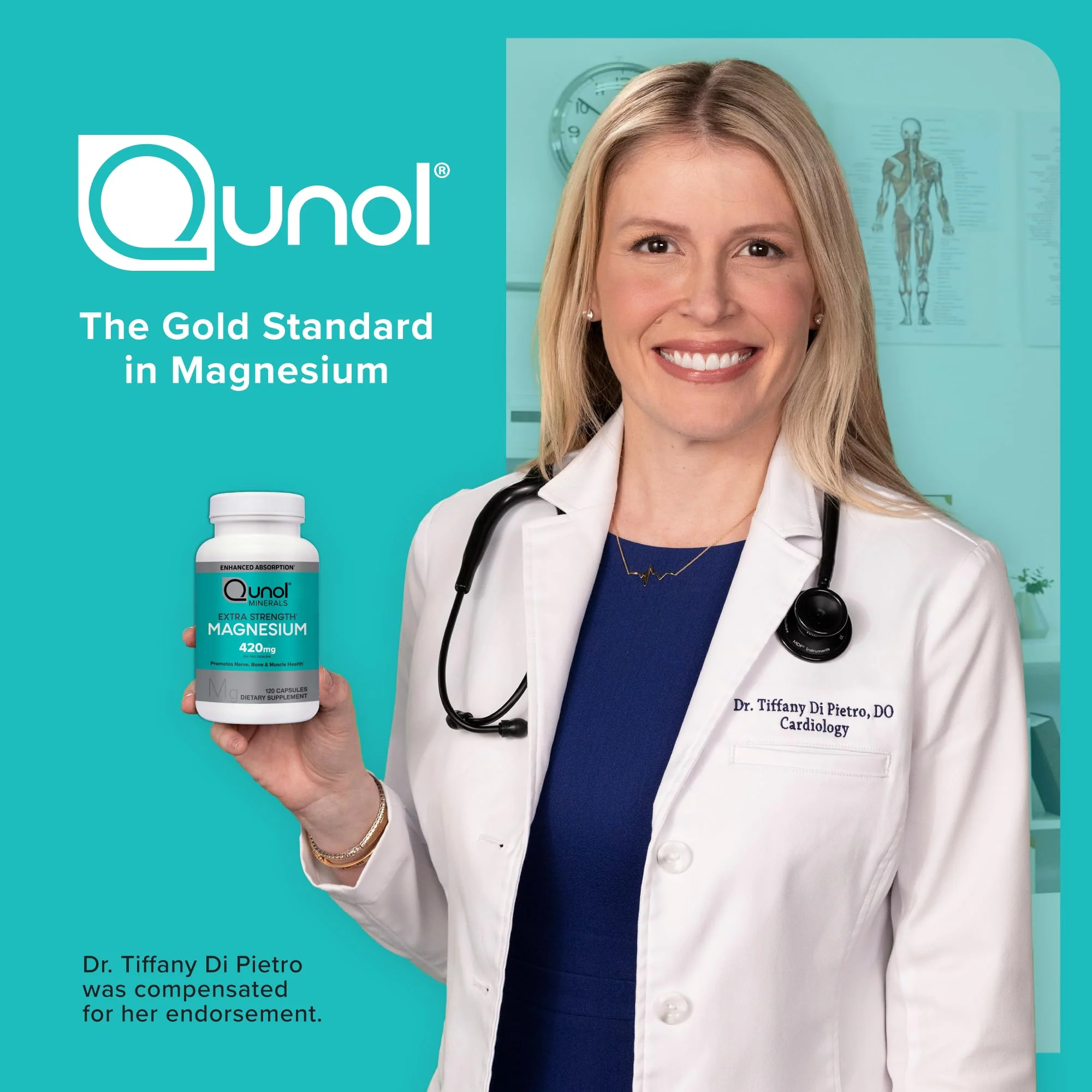 Qunol Magnesium Capsules 420mg, High Absorption Magnesium Supplement, Extra Strength, Bone and Muscle Health Supplement, 120 Count - Image 3
