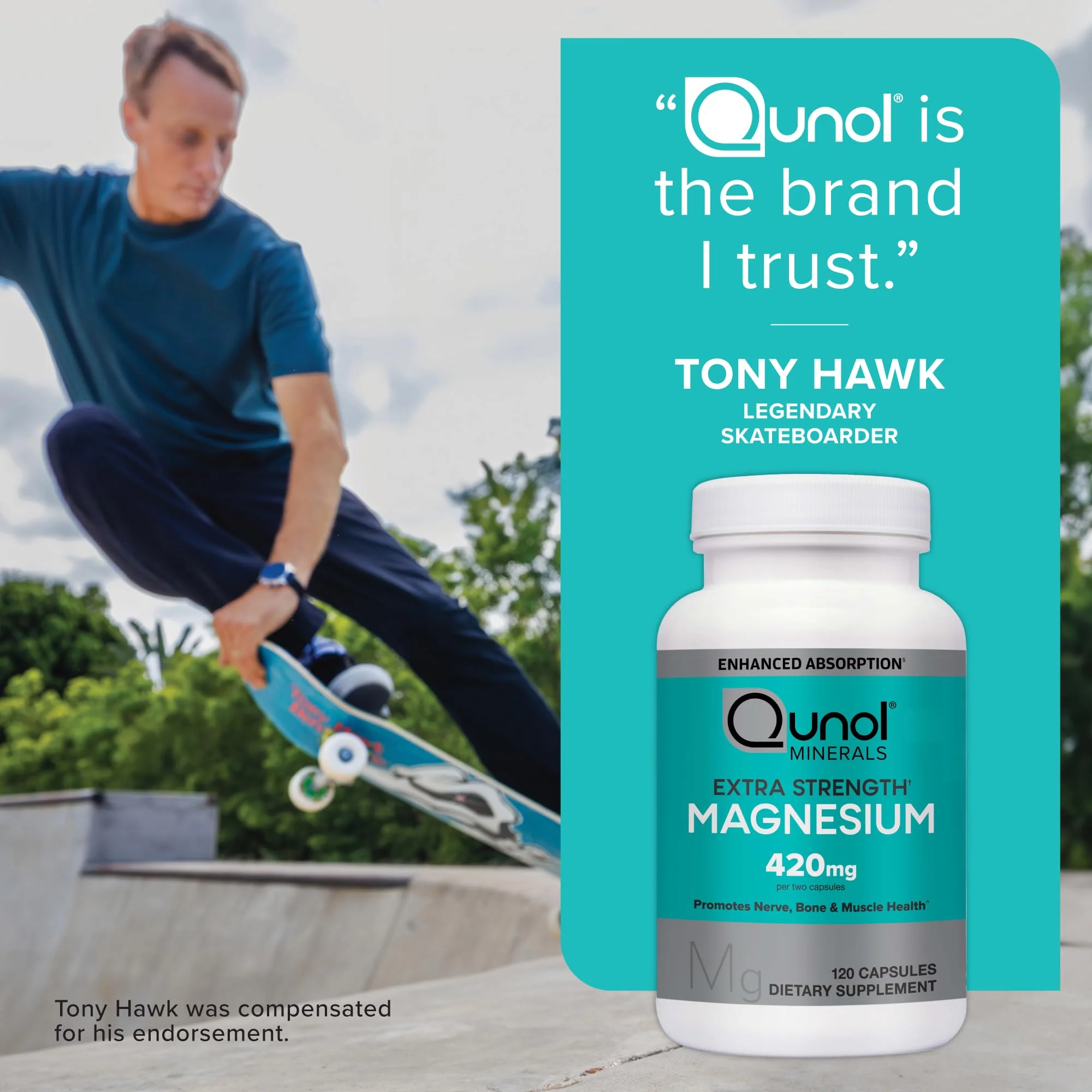 Qunol Magnesium Capsules 420mg, High Absorption Magnesium Supplement, Extra Strength, Bone and Muscle Health Supplement, 120 Count - Image 4