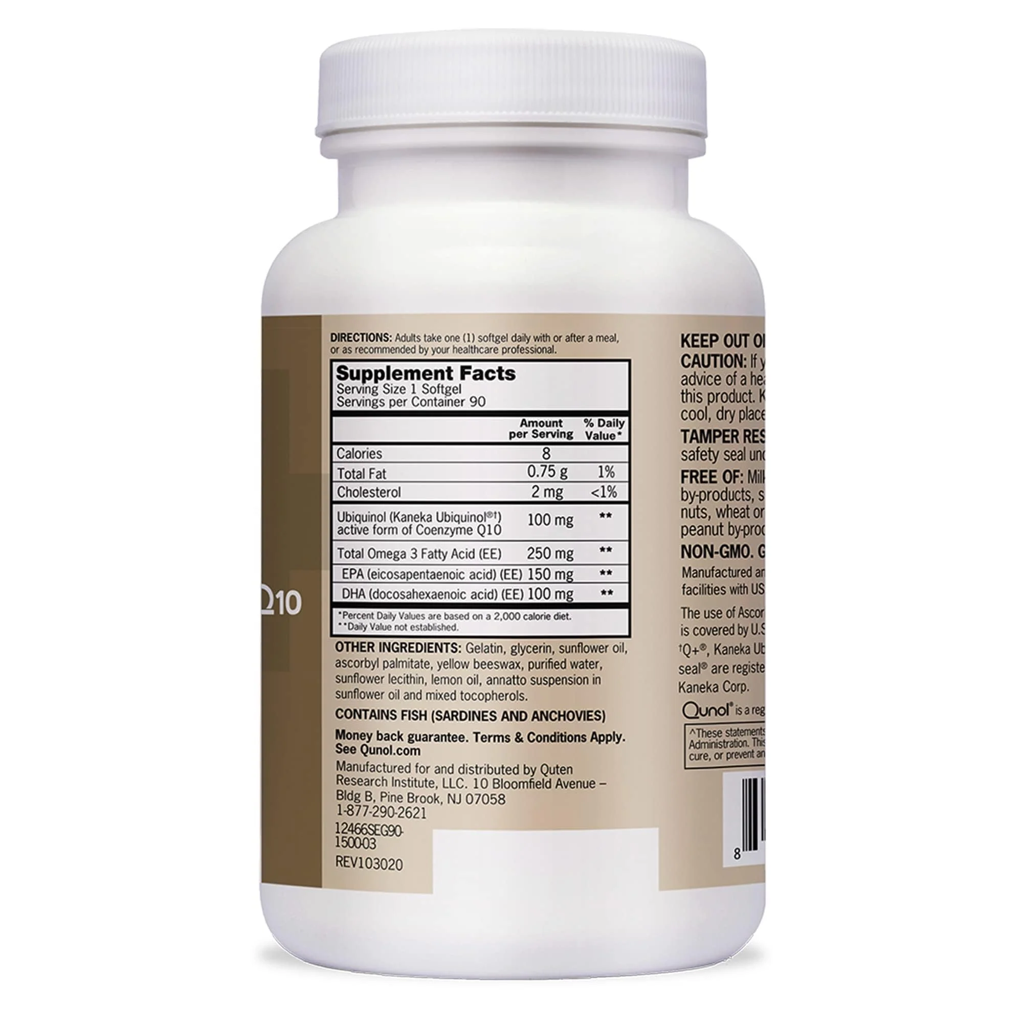 Qunol Plus Ubiquinol CoQ10 100mg with Omega 3 Fish Oil 250mg, Extra Strength Antioxidant Supplement, 90 Count - Image 2