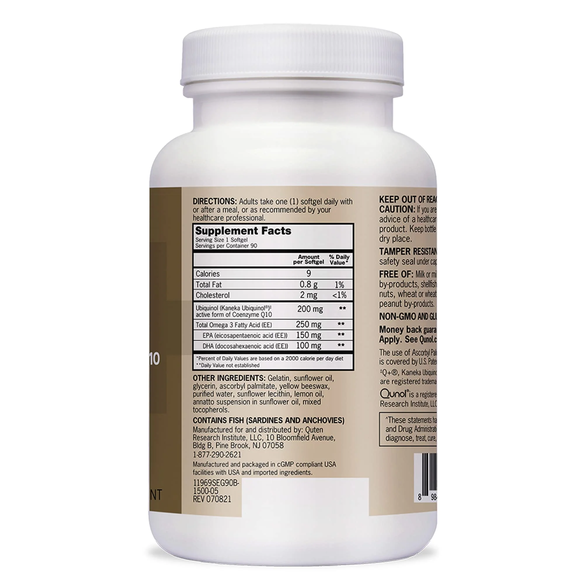 Qunol Plus Ubiquinol Coq10 200mg with Omega 3 250mg Extra Strength Antioxidant (Bovine Version), 90 Count - Image 2