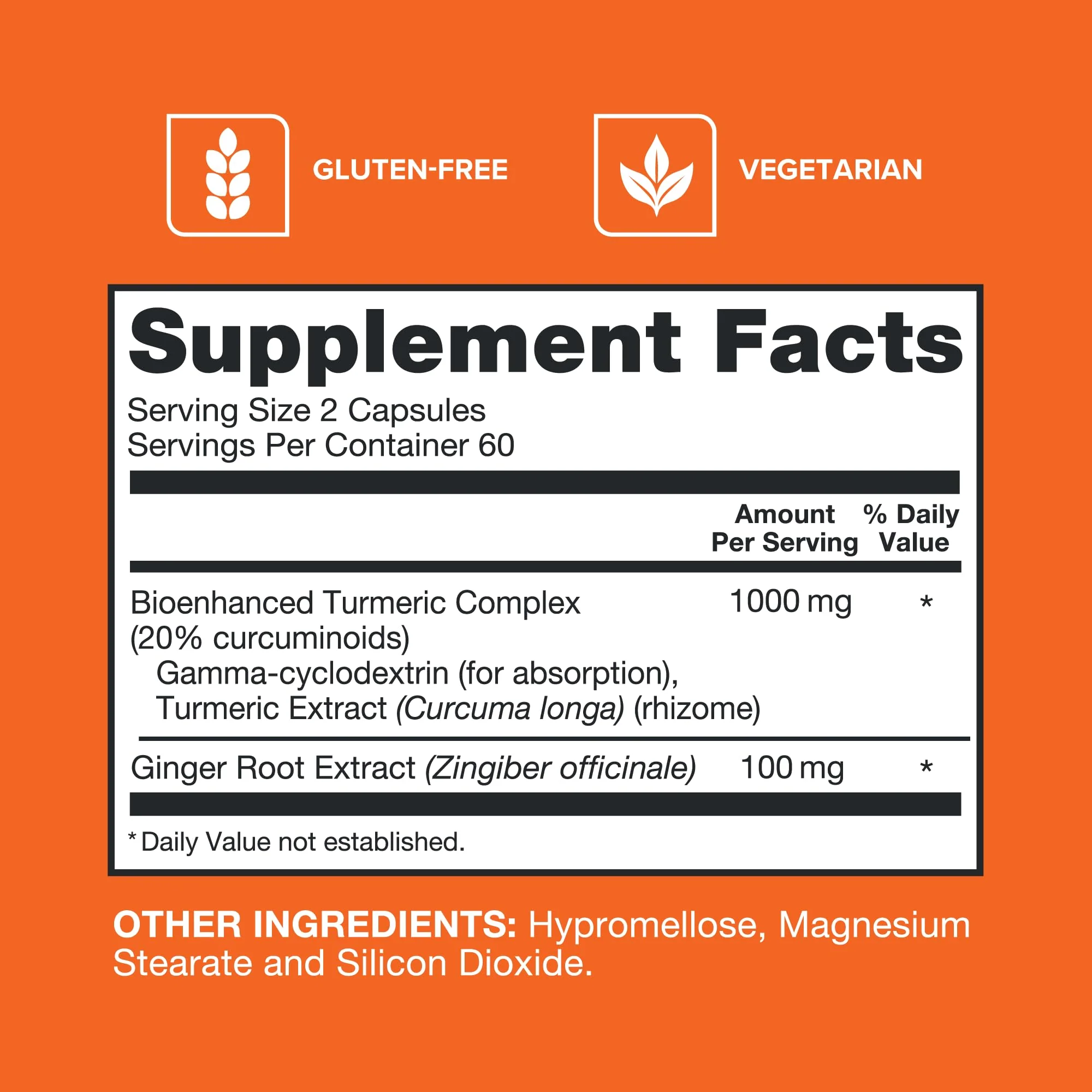 Qunol Turmeric and Ginger Capsules, 1000mg Turmeric Supplement, Ultra High Absorption to Support Joint Health, #1 Doctor Recommended Form of Turmeric Curcumin, 120 Count (Pack of 1) - Image 5