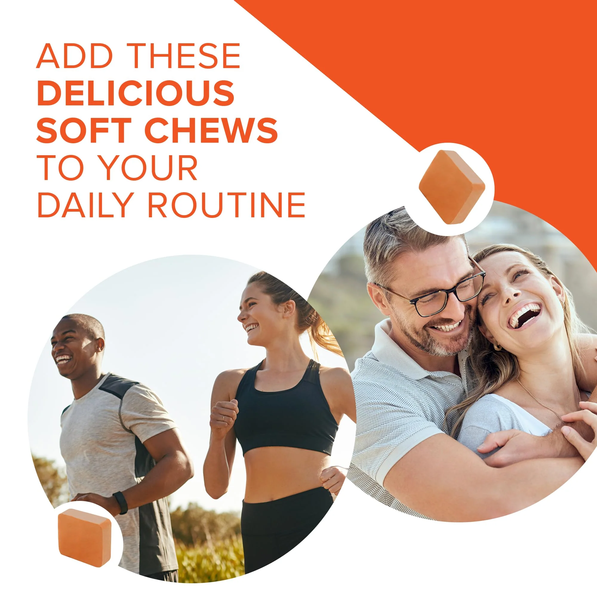 Qunol Turmeric and Ginger Soft Chews, 750mg Turmeric Supplement, Ultra High Absorption to Support Joint Health, 90 Count - Image 5