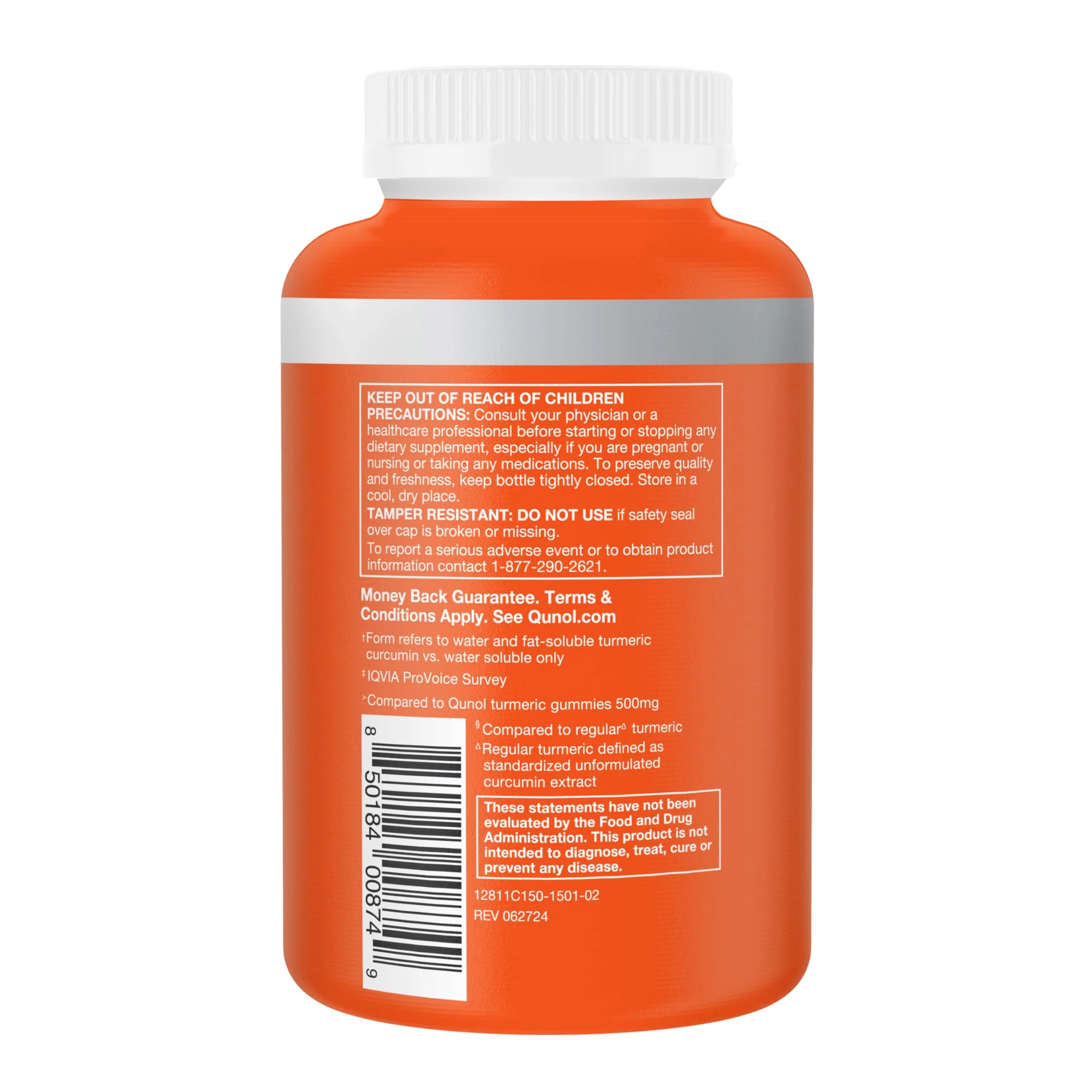 Qunol Turmeric Curcumin Supplement, 1000mg with Ultra High Absorption, for Joint Support, Extra Strength Capsules, 150 Count - Image 2