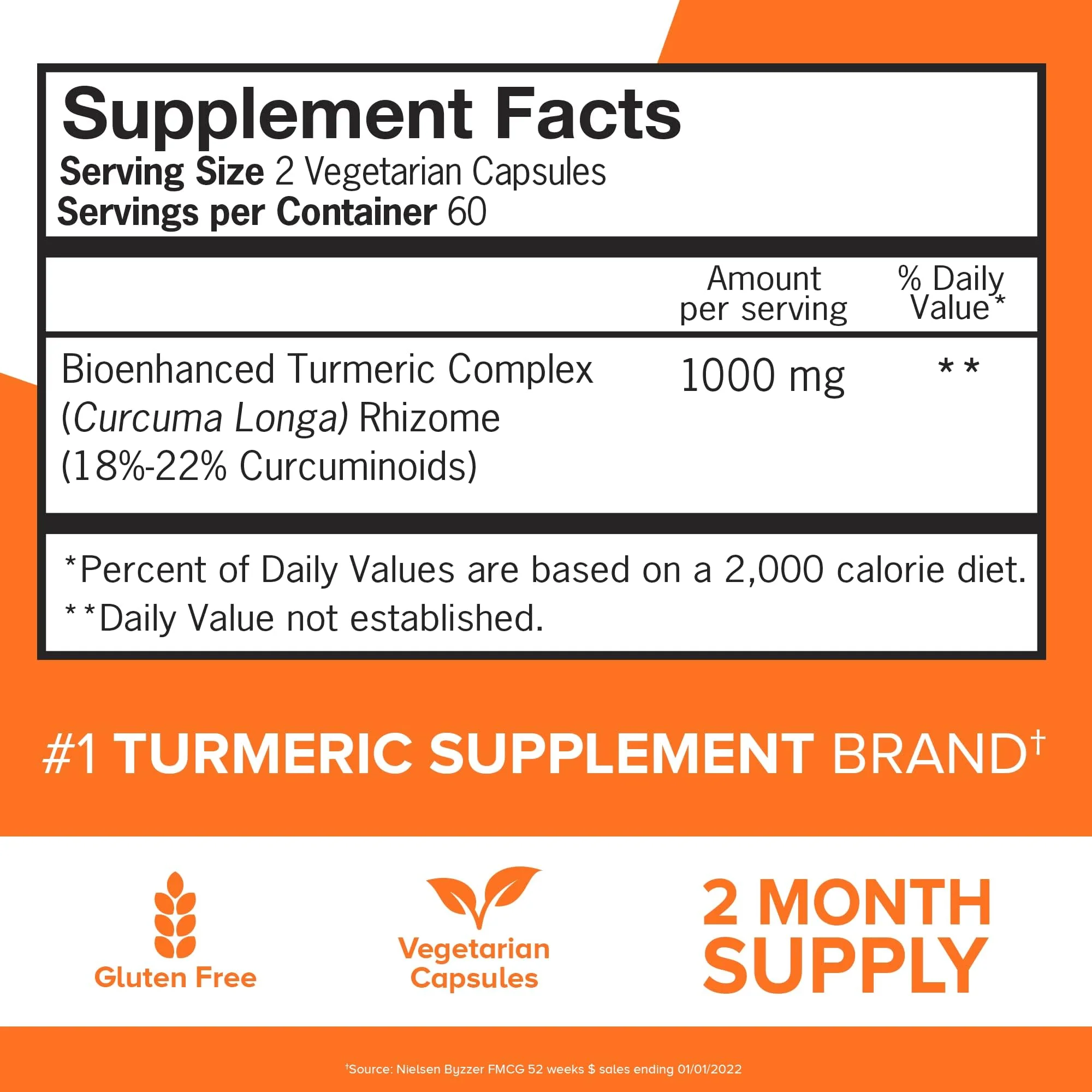Qunol Turmeric Curcumin Supplement, Turmeric 1000mg With Ultra High Absorption, Joint Support Supplement, Extra Strength Turmeric Capsules, 2 Month Supply, 120 Count (Pack of 1) - Image 4