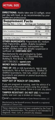 Qunol Ultra CoQ10 100mg, 3x Better Absorption, Patented Water and Fat Soluble Natural Supplement Form of Coenzyme Q10, Antioxidant for Heart Health, 120 Count Softgels - Image 3