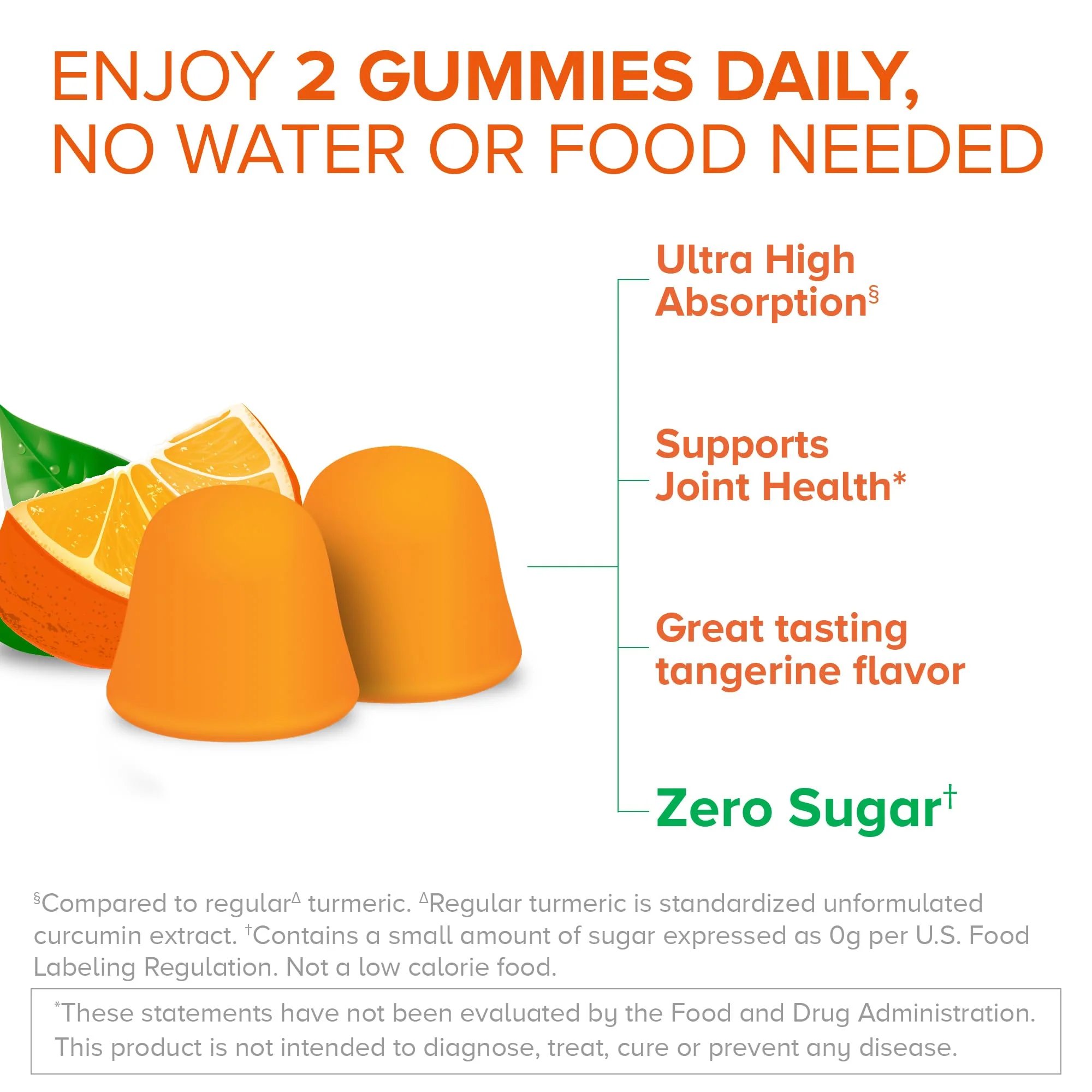 Qunol Zero Sugar Turmeric Gummies, Gummy with 500mg Turmeric Curcumin, Joint Support Supplement, Ultra High Absorption Turmeric Curcumin, Vegetarian, Gluten Free, 90 Count - Image 9