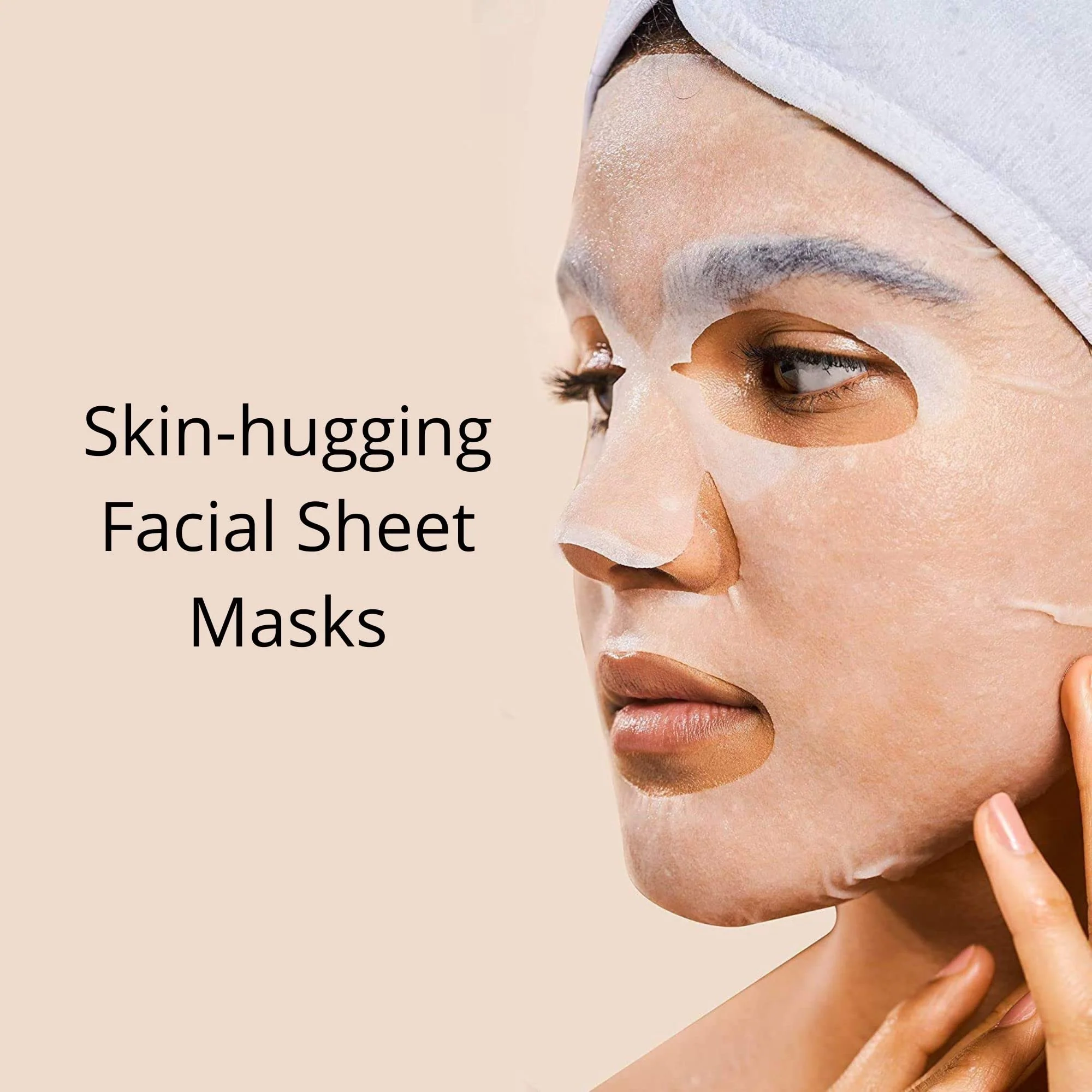 Rael Face Mask Skin Care, Collagen Face Masks - Bamboo Facial Sheet Mask, Korean Skincare, with Collagen Essence and Fruit Extracts, Nourishing and Moisturizing, All Skin Types (Collagen, 5 Sheets) - Image 3