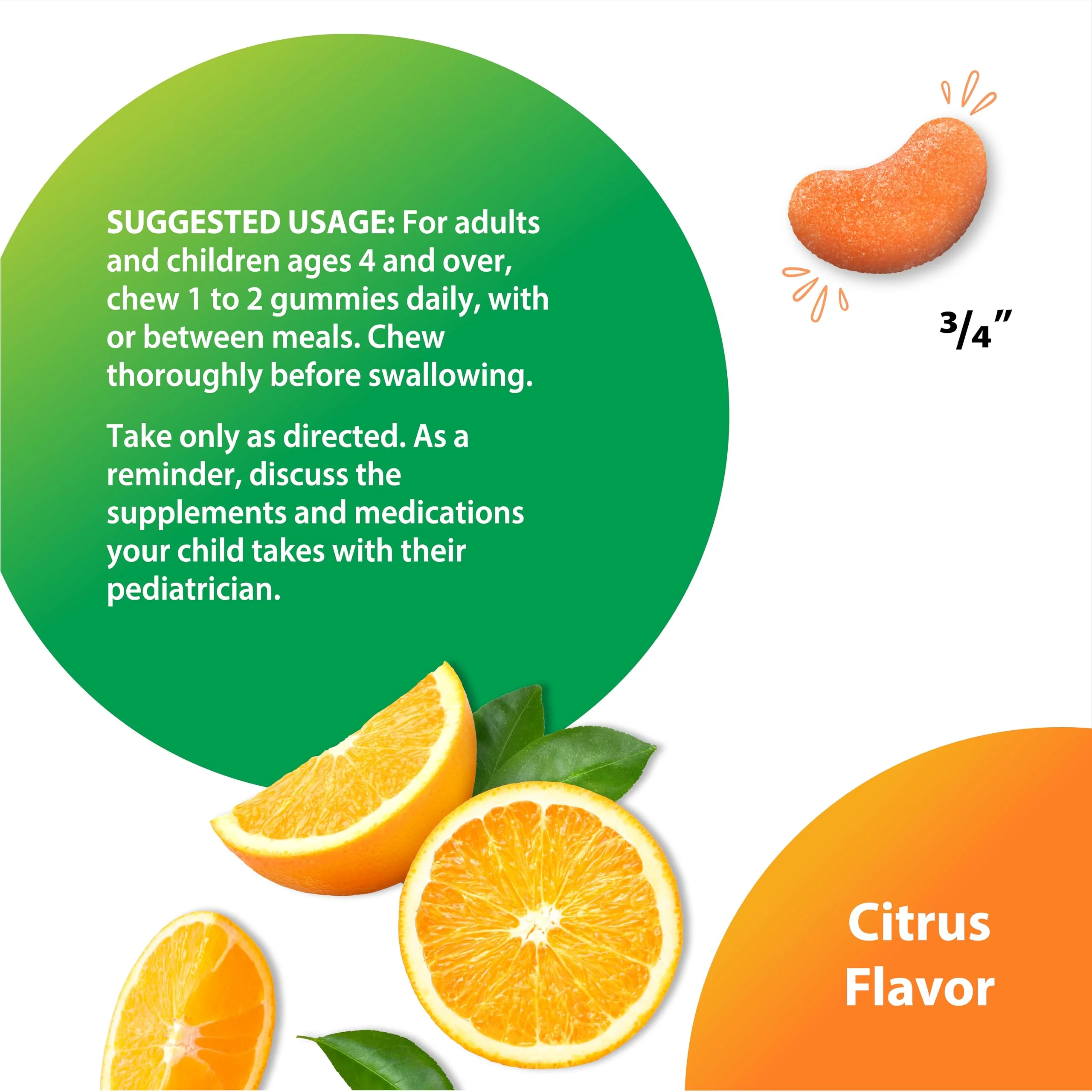 Rainbow Light Vitamin C Gummies | 60 Count | Citrus Flavored | with Vitamin E | Immune & Antioxidant Support for Adults and Kids - Image 3