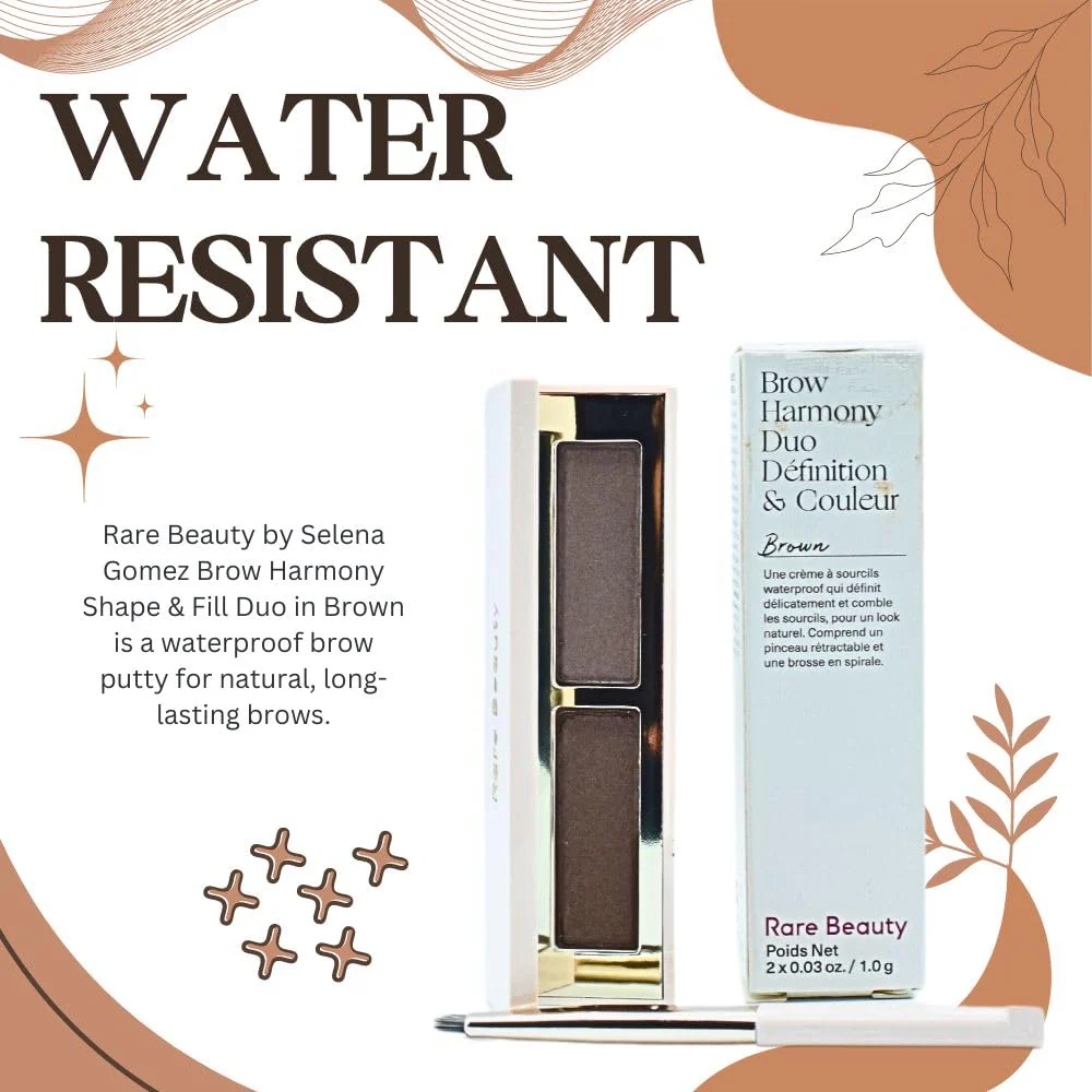 Rare Beauty by Selena Gomez Brow Harmony Shape & Fill Duo Brown - Image 5