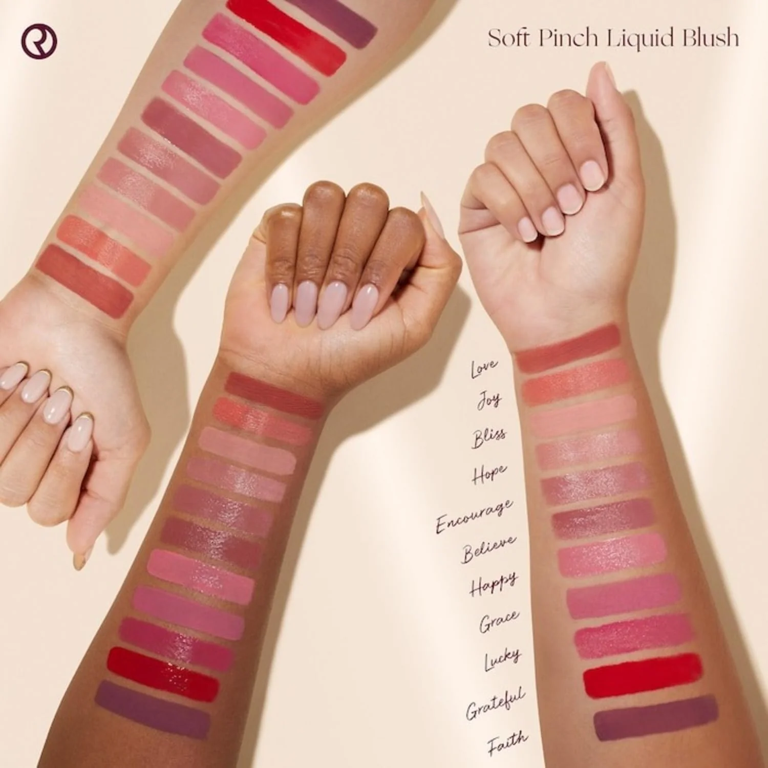 Rare Beauty by Selena Gomez Soft Pinch Liquid Blush Mini Size - Joy - Dewy Muted Peach - Image 3