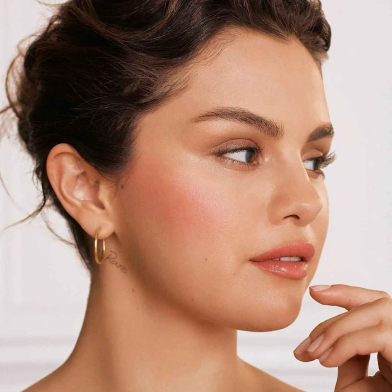 Rare Beauty by Selena Gomez Soft Pinch Liquid Blush Mini Size - Joy - Dewy Muted Peach - Image 4