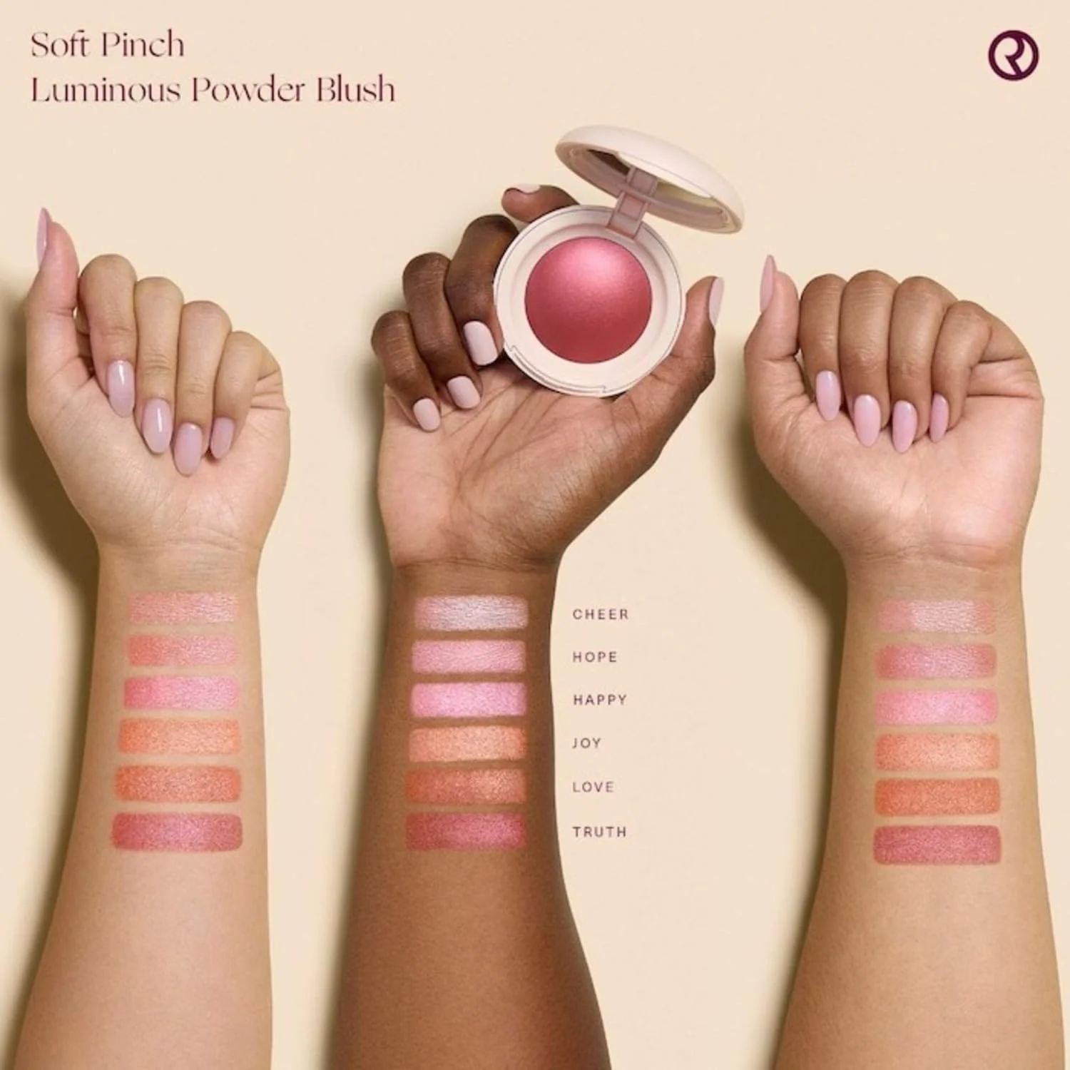 Rare Beauty by Selena Gomez Soft Pinch Luminous Powder Blush - Happy (cool pink) 0.098 oz / 2.8 g - Image 3