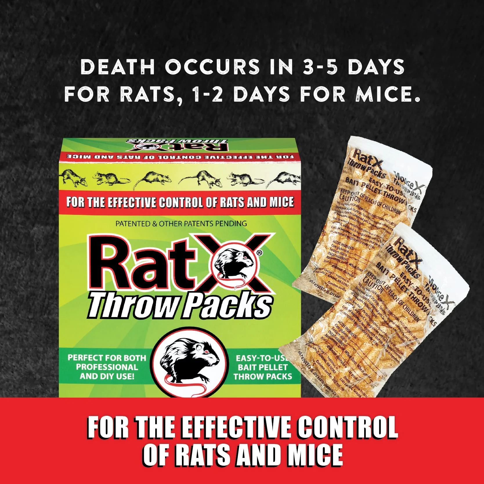 RatX Throw Packs- for All Species of Rats and Mice Safe Around Pets - Image 4