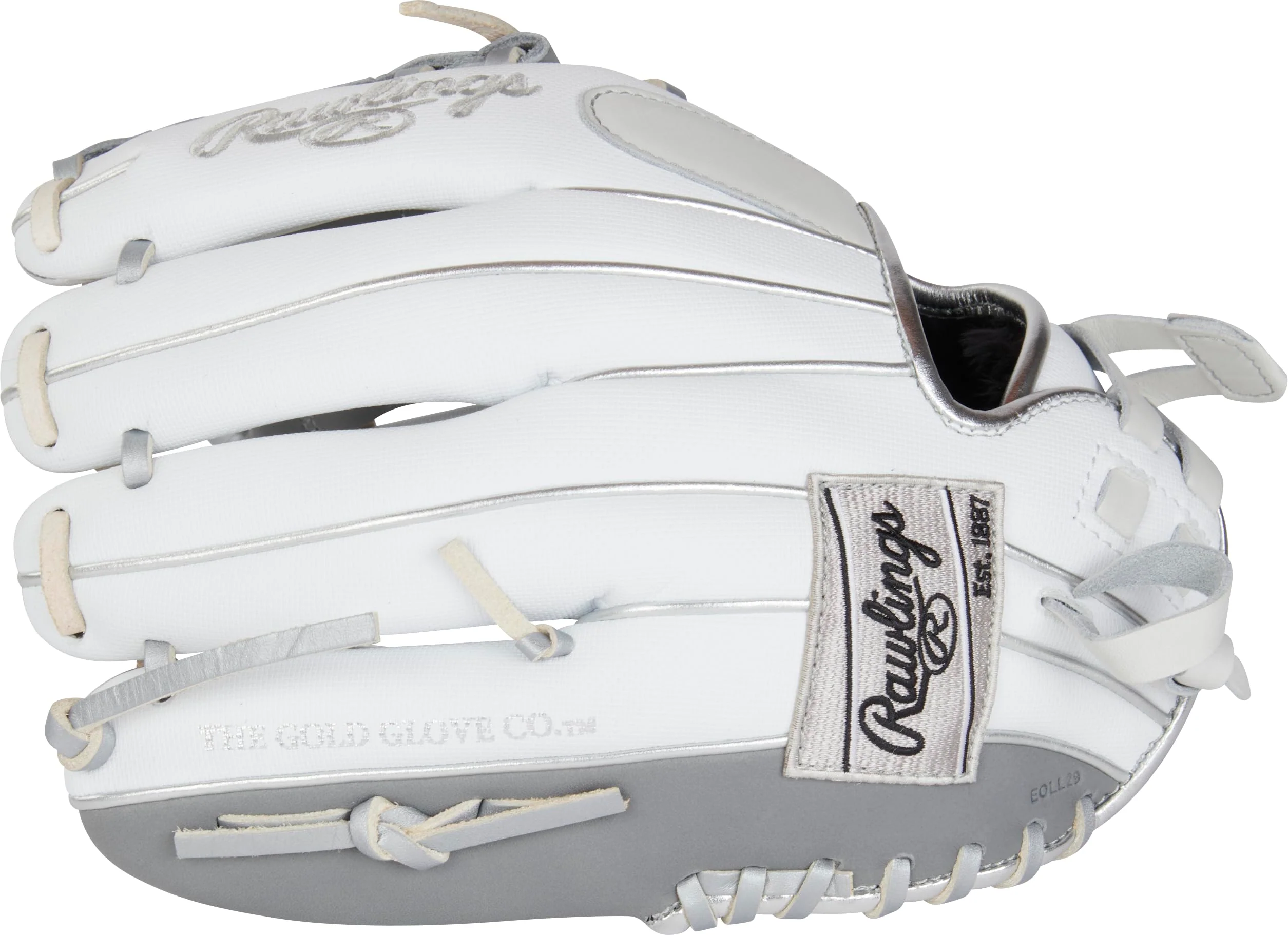 Rawlings | LIBERTY ADVANCED Fastpitch Softball Glove | Right Hand Throw | 12" - Laced One-Piece Web | White/White Speedshell - Image 3