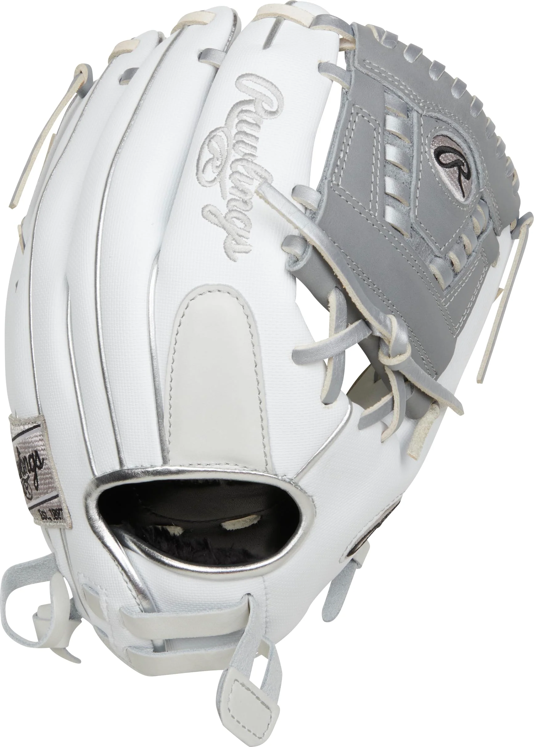 Rawlings | LIBERTY ADVANCED Fastpitch Softball Glove | Right Hand Throw | 12" - Laced One-Piece Web | White/White Speedshell - Image 4