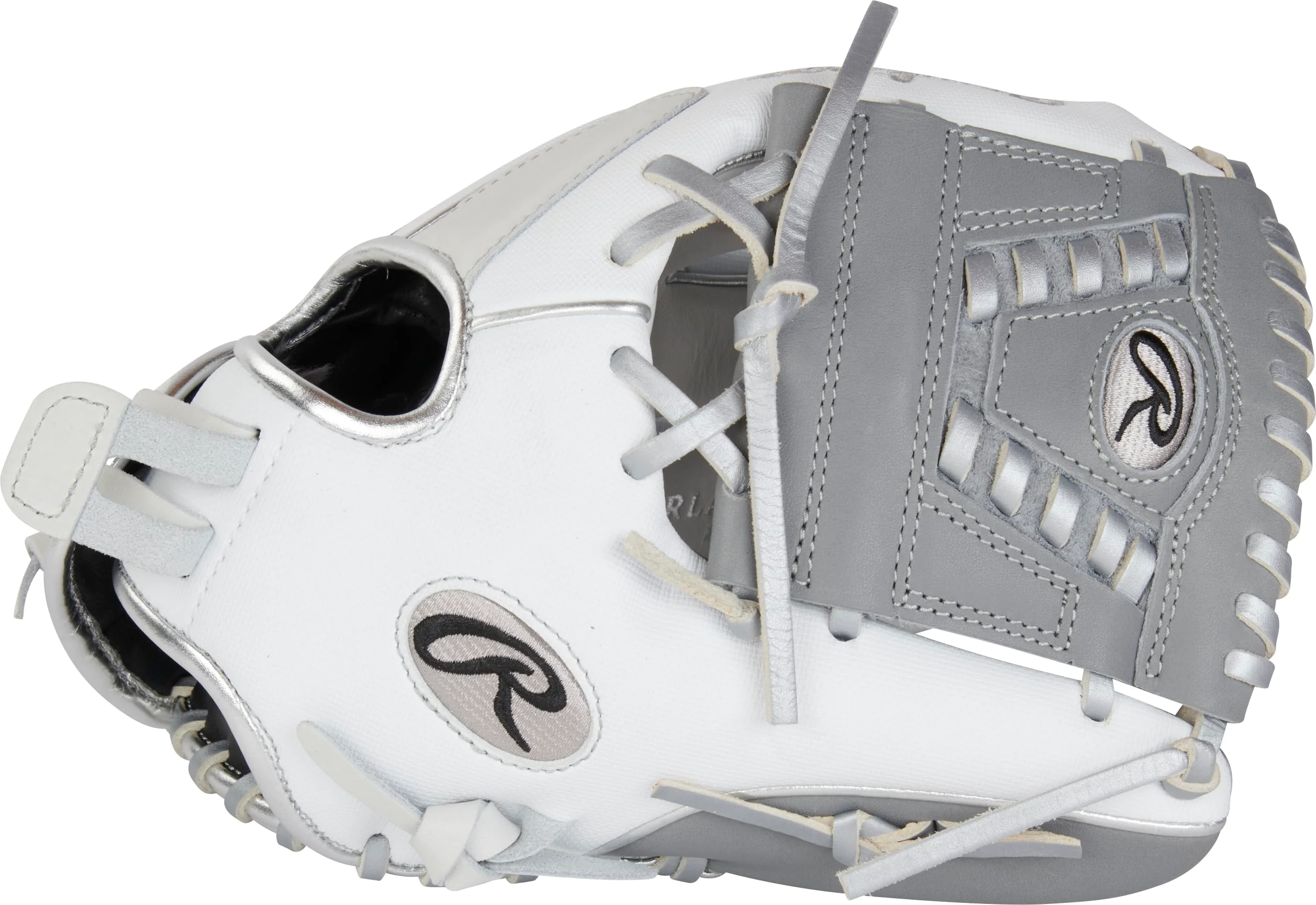 Rawlings | LIBERTY ADVANCED Fastpitch Softball Glove | Right Hand Throw | 12" - Laced One-Piece Web | White/White Speedshell - Image 7
