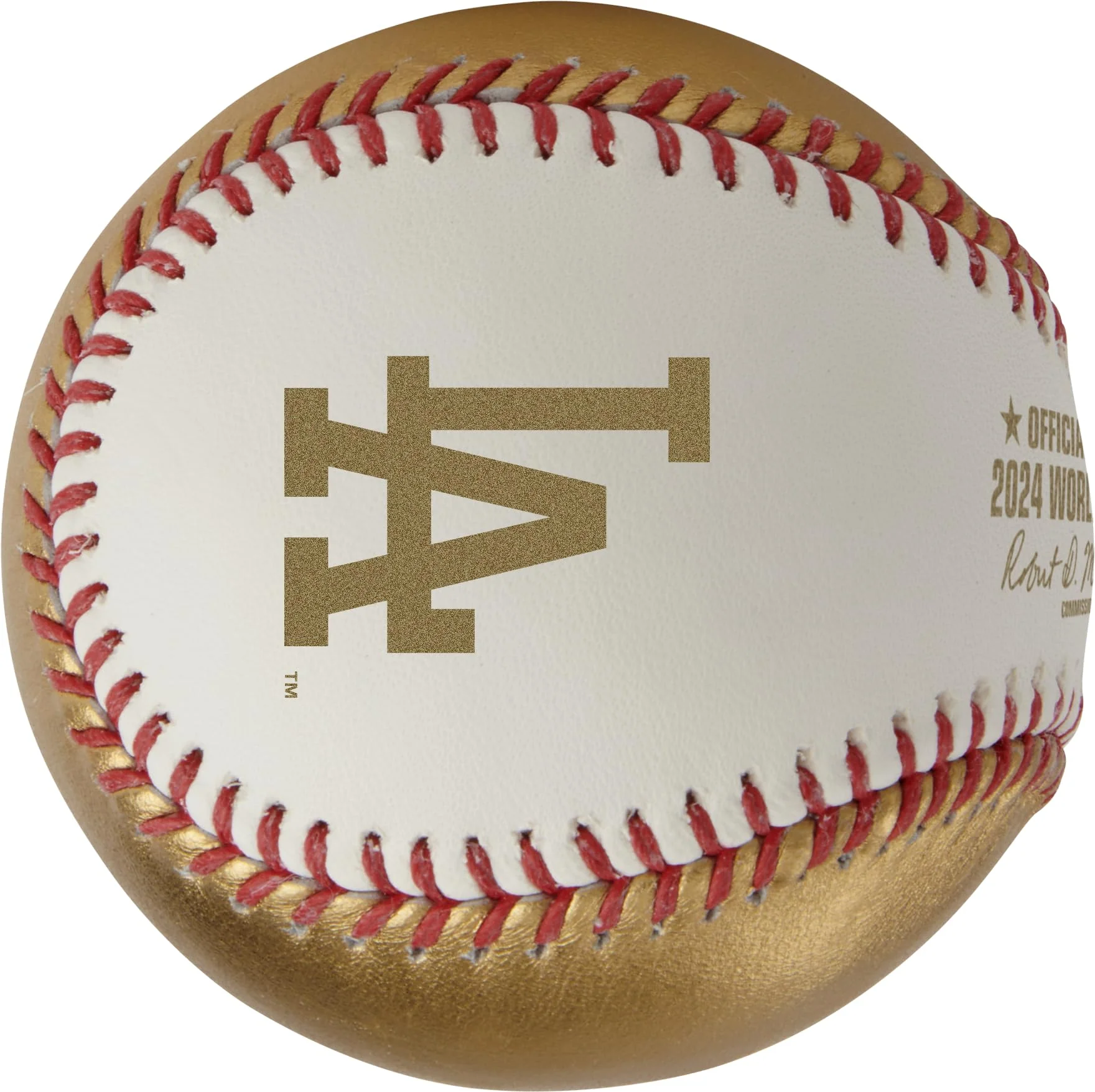 Rawlings | Official 2024 World Series Champions Los Angeles Dodgers | WS Champs Ball | White/Gold Leather Champions - Image 5