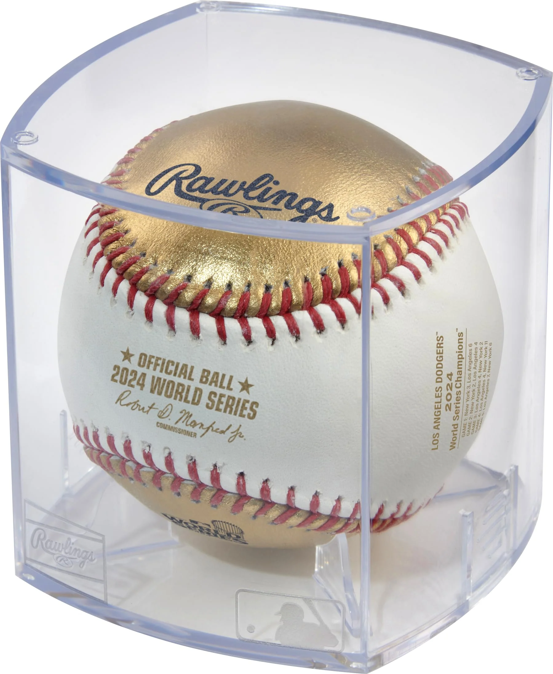 Rawlings | Official 2024 World Series Champions Los Angeles Dodgers | WS Champs Ball | White/Gold Leather Champions - Image 7