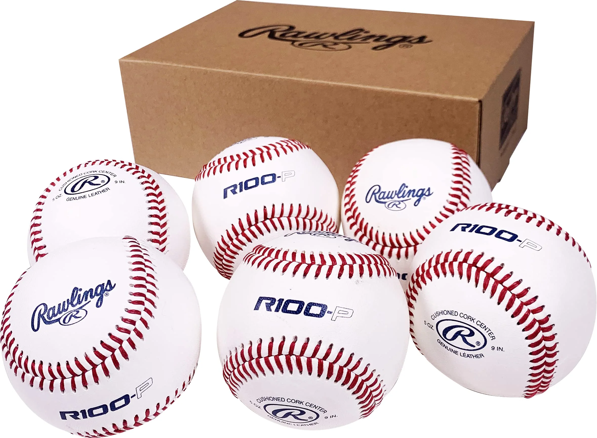 Rawlings | RAISED SEAM Practice Baseballs | R100-P | High School/Youth | 6 Count