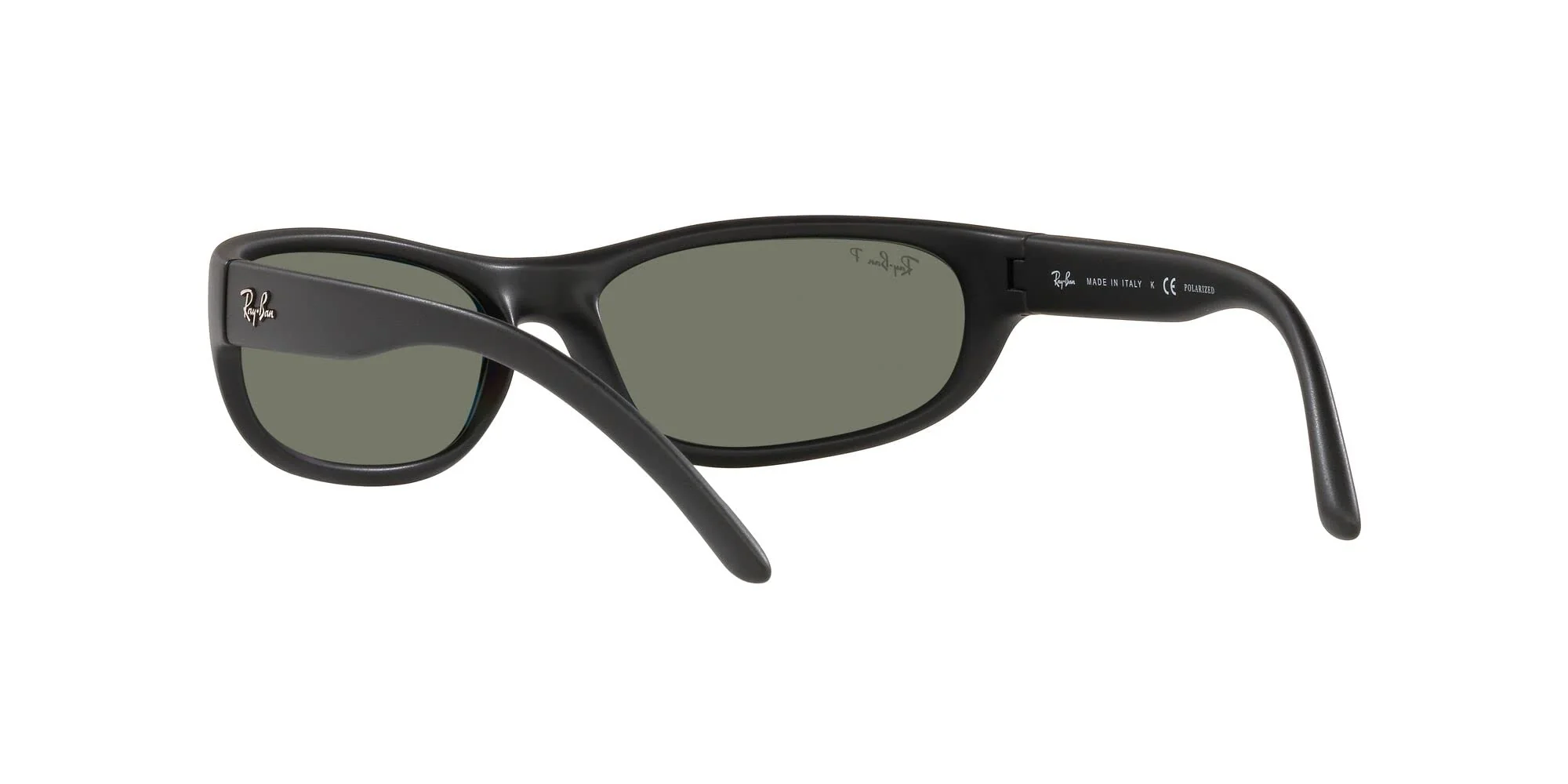 Ray-Ban Men's RB4033 Predator Rectangular Sunglasses, Matte Black/Polarized Green, 60 mm - Image 3