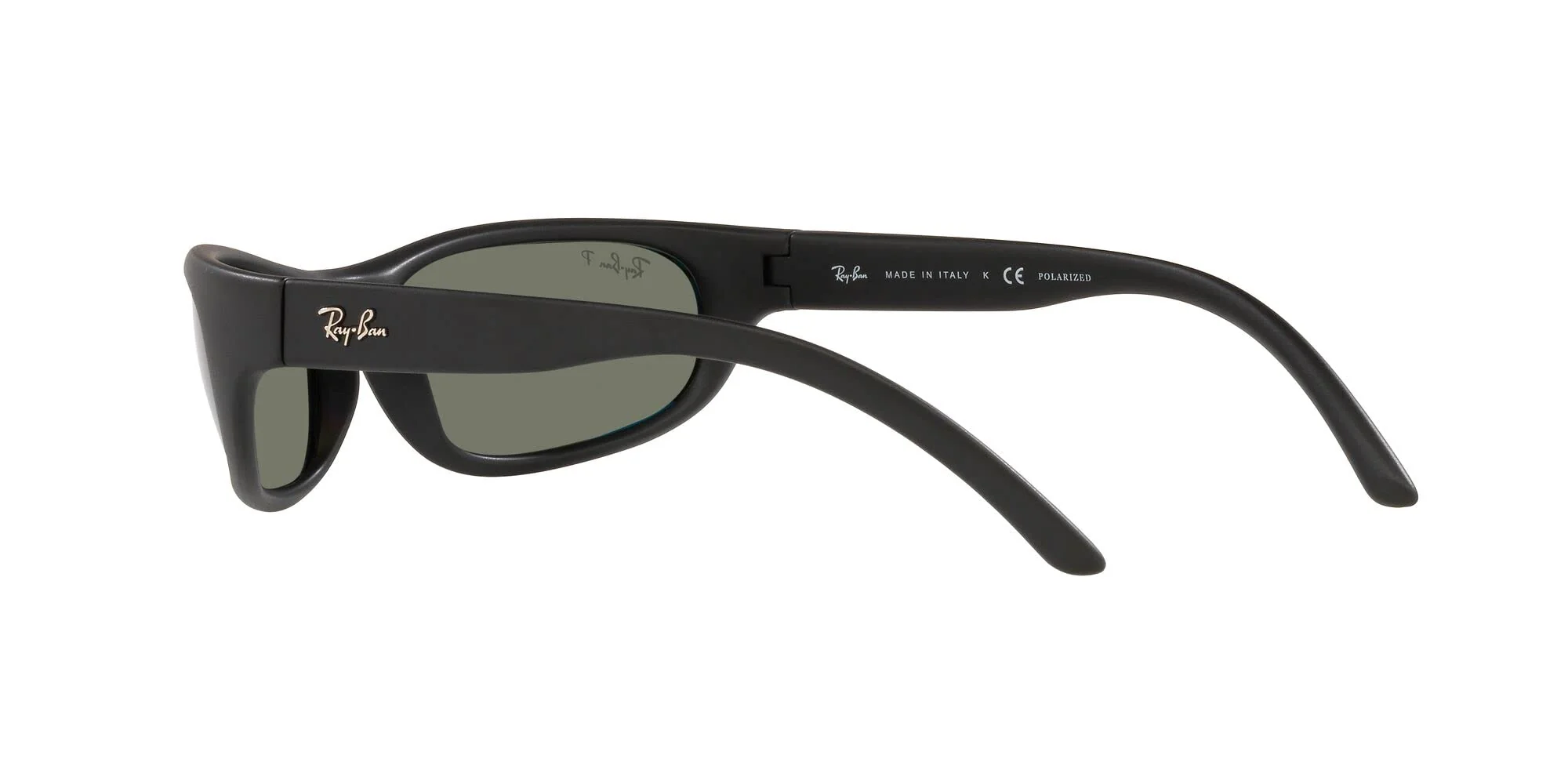 Ray-Ban Men's RB4033 Predator Rectangular Sunglasses, Matte Black/Polarized Green, 60 mm - Image 4