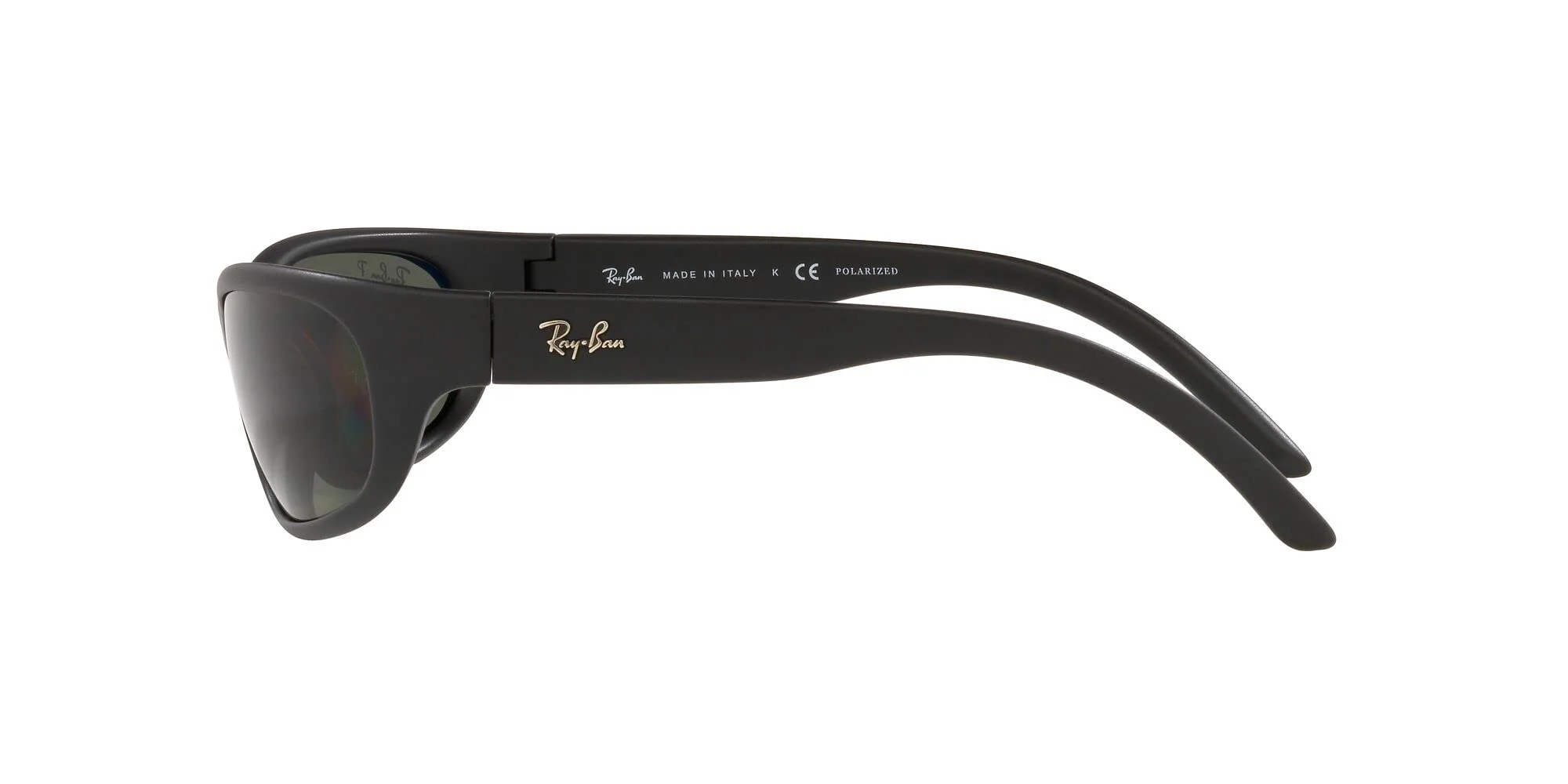 Ray-Ban Men's RB4033 Predator Rectangular Sunglasses, Matte Black/Polarized Green, 60 mm - Image 5