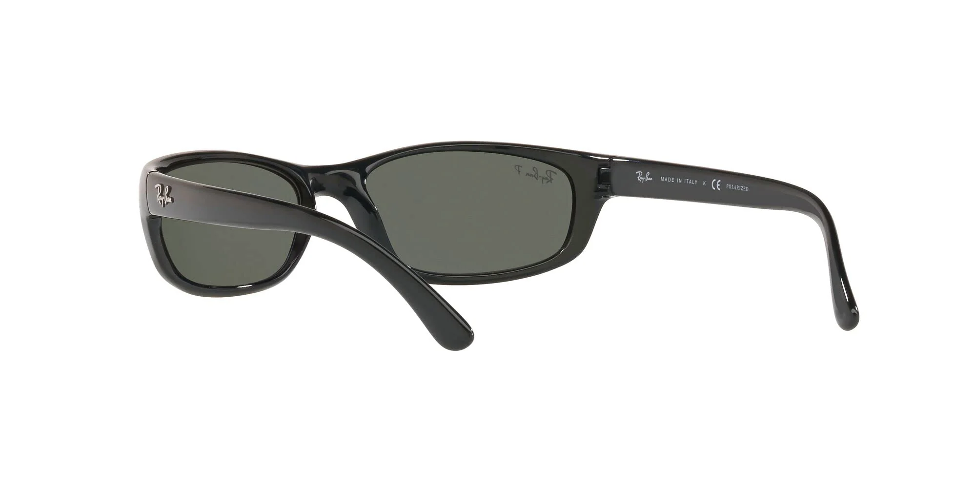 Ray-Ban Men's RB4115 Rectangular Sunglasses, Black/Polarized Green, 57 mm - Image 3