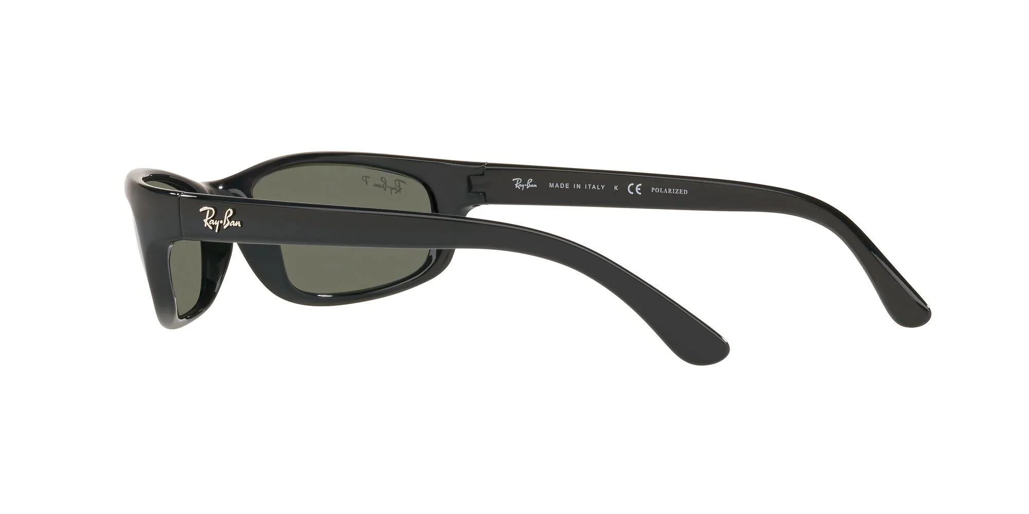 Ray-Ban Men's RB4115 Rectangular Sunglasses, Black/Polarized Green, 57 mm - Image 4