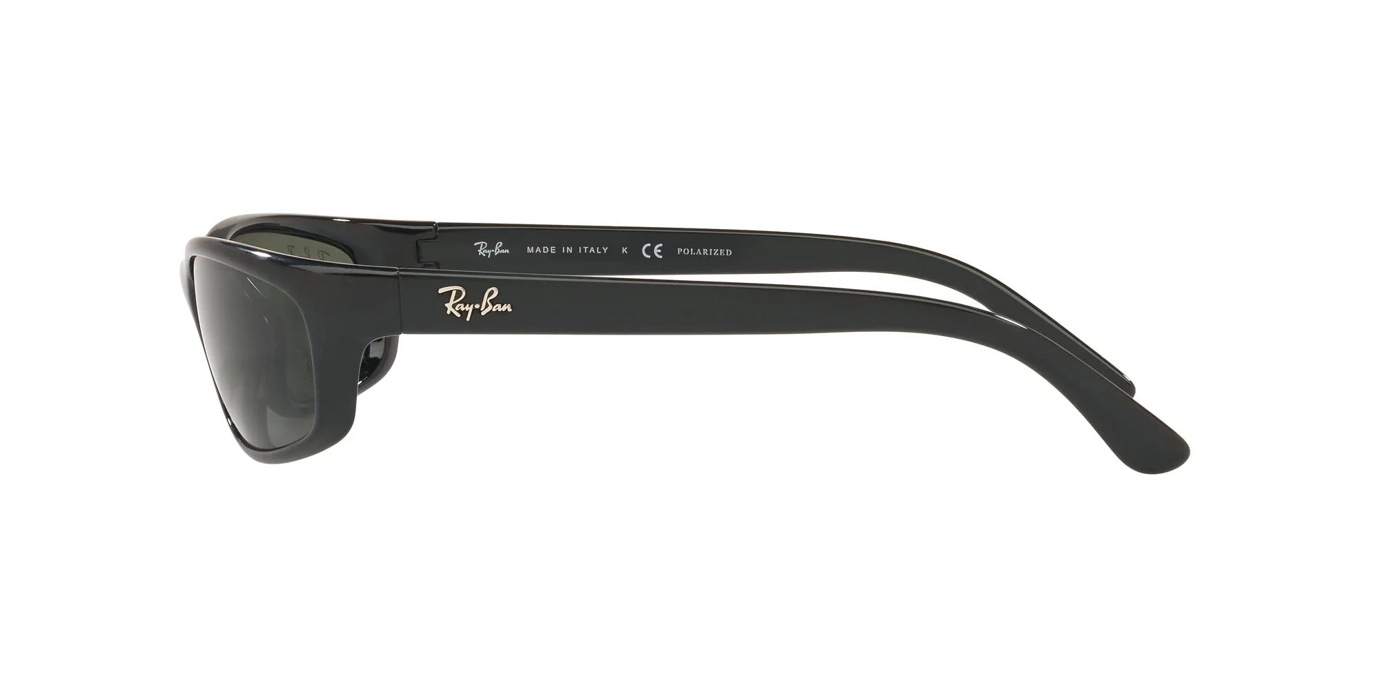 Ray-Ban Men's RB4115 Rectangular Sunglasses, Black/Polarized Green, 57 mm - Image 5