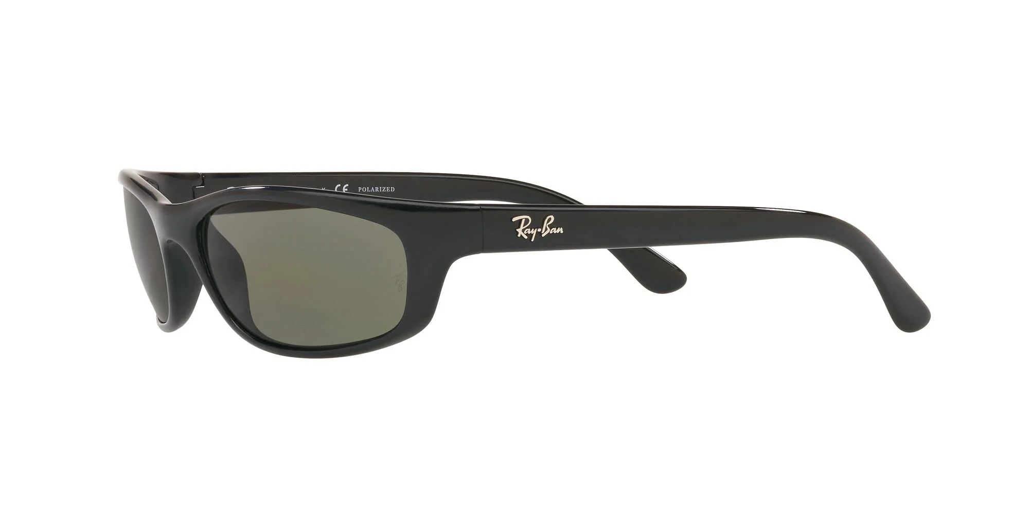 Ray-Ban Men's RB4115 Rectangular Sunglasses, Black/Polarized Green, 57 mm - Image 6