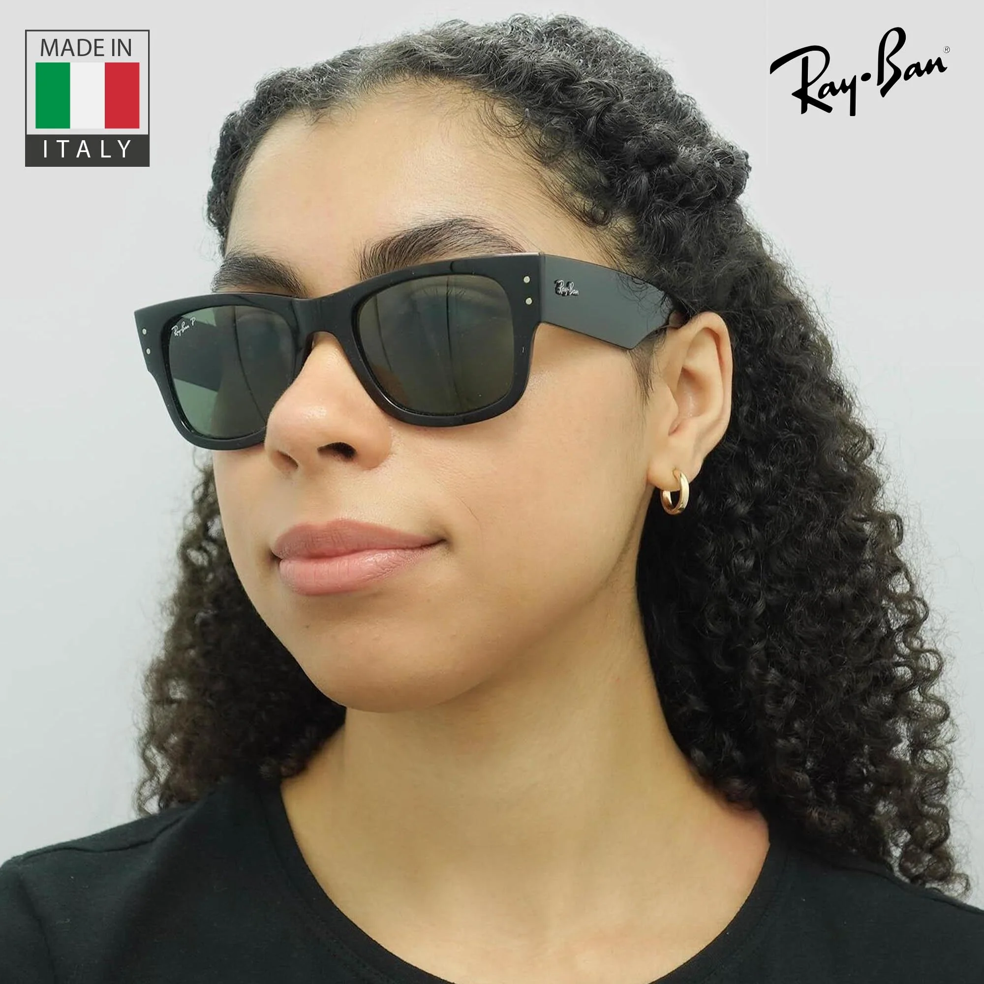 Ray-Ban RB0840S MEGA WAYFARER Square Shaped Non-Polarized Sunglasses for Men & Women – Includes Official RAYBAN Eyewear Kit – Ideal Formal & Casual Wear Sunglasses – Green Lens - Image 2